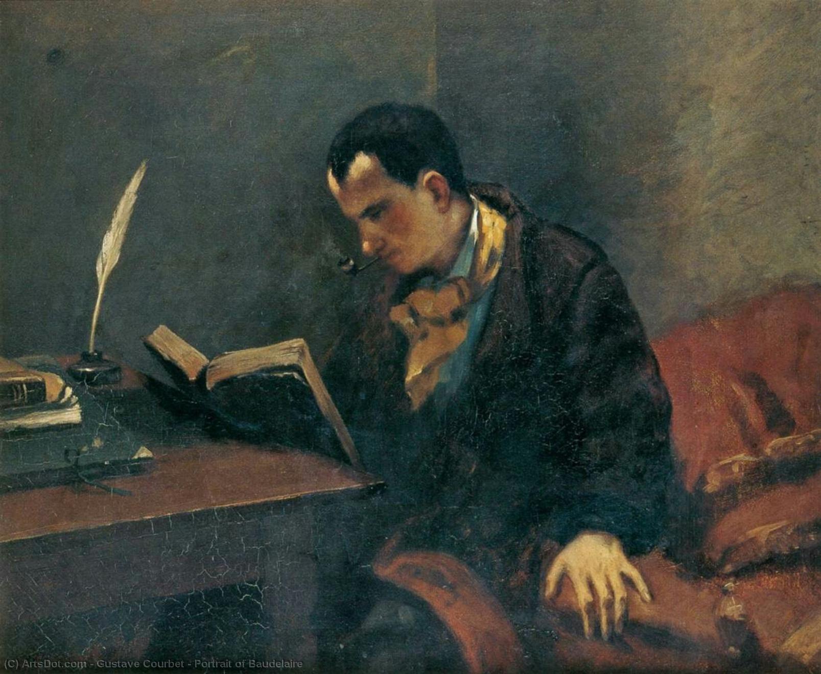 Order Artwork Replica Portrait of Baudelaire, 1848 by Gustave Courbet (1819-1877, France) | ArtsDot.com