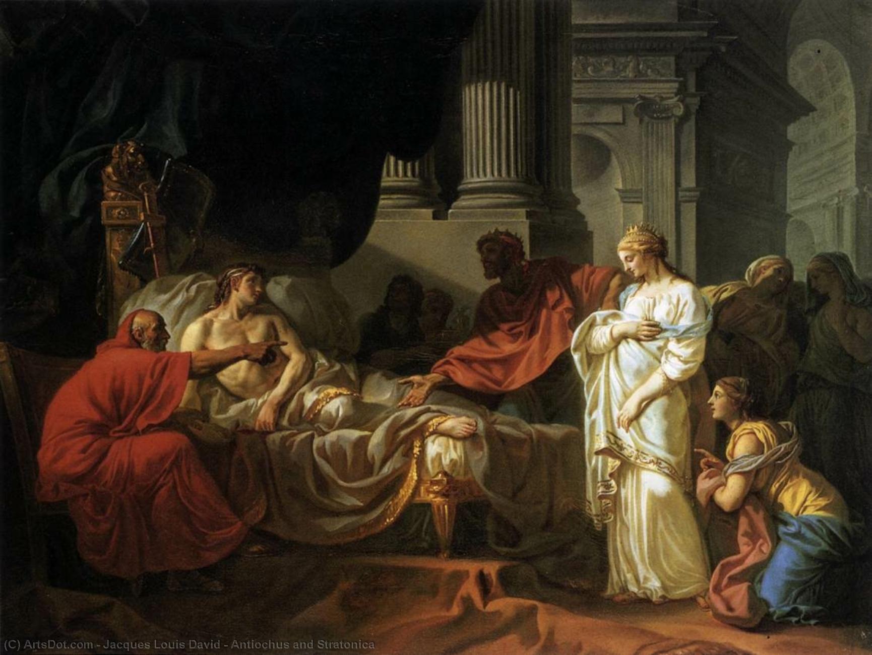 Buy Museum Art Reproductions Antiochus and Stratonica, 1774 by Jacques Louis David (1748-1800, France) | ArtsDot.com