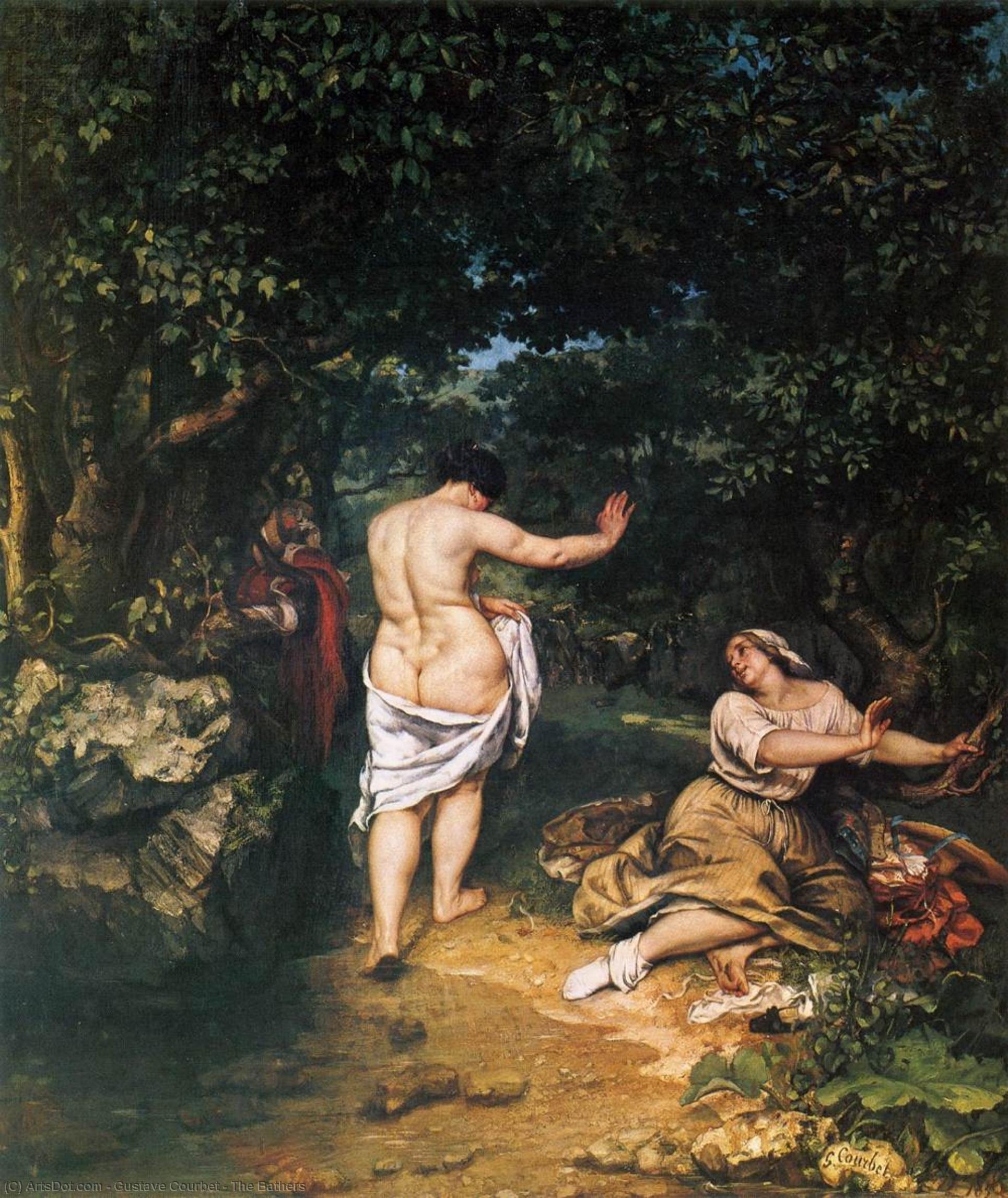 Pedir Reproducciones De Bellas Artes Los baños, 1853 de Gustave Courbet (1819-1877, France) | ArtsDot.com