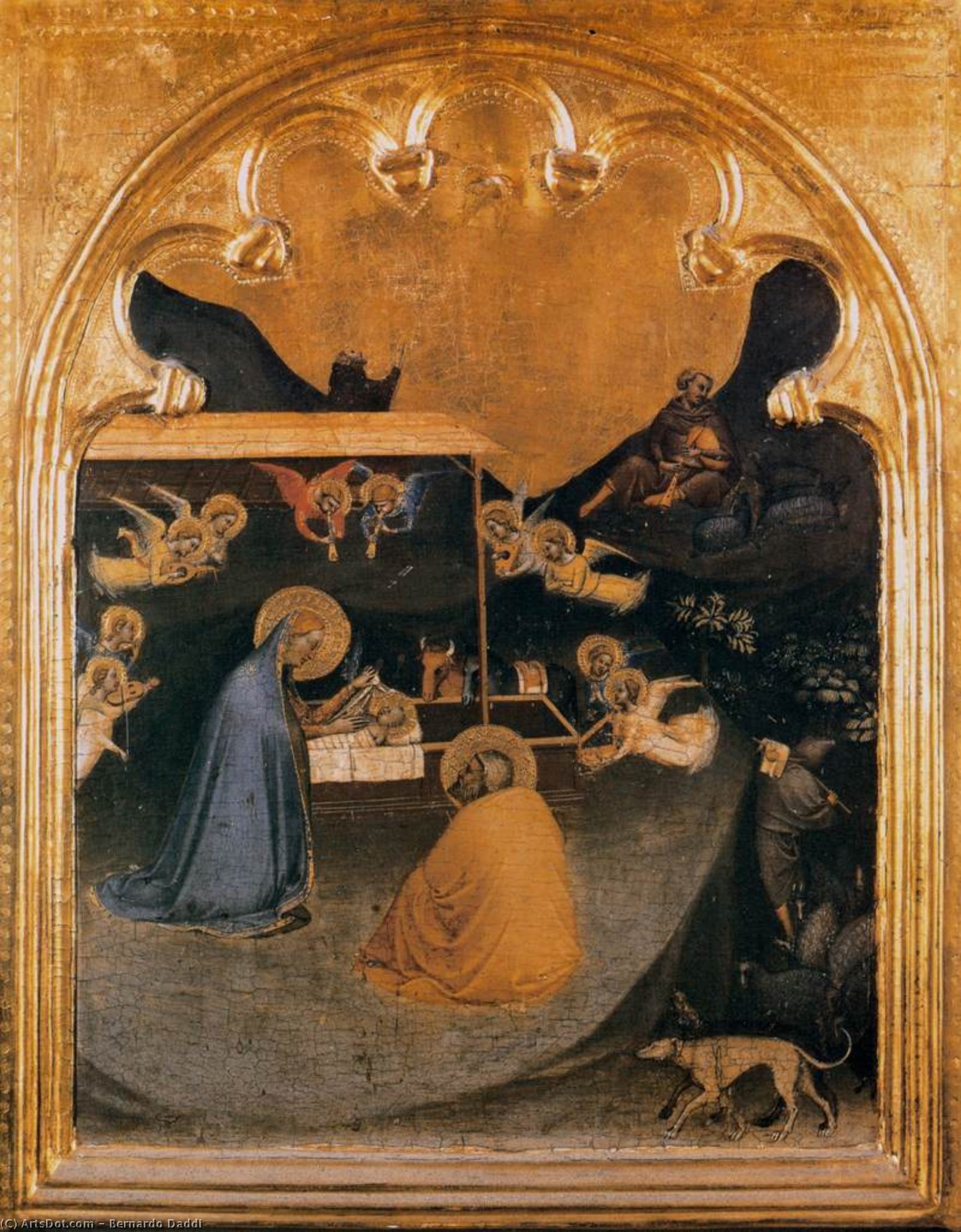 顺序 畫複製 圣潘克拉齐奥的波利普提克: Predella 面板 通过 Bernardo Daddi (1290-1348, Italy) | ArtsDot.com