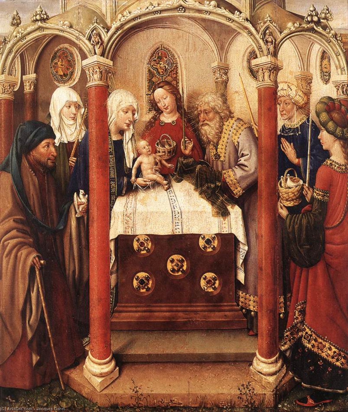 Order Paintings Reproductions Altarpiece of the Virgin, 1433 by Jacques Daret (1404-1470, Belgium) | ArtsDot.com