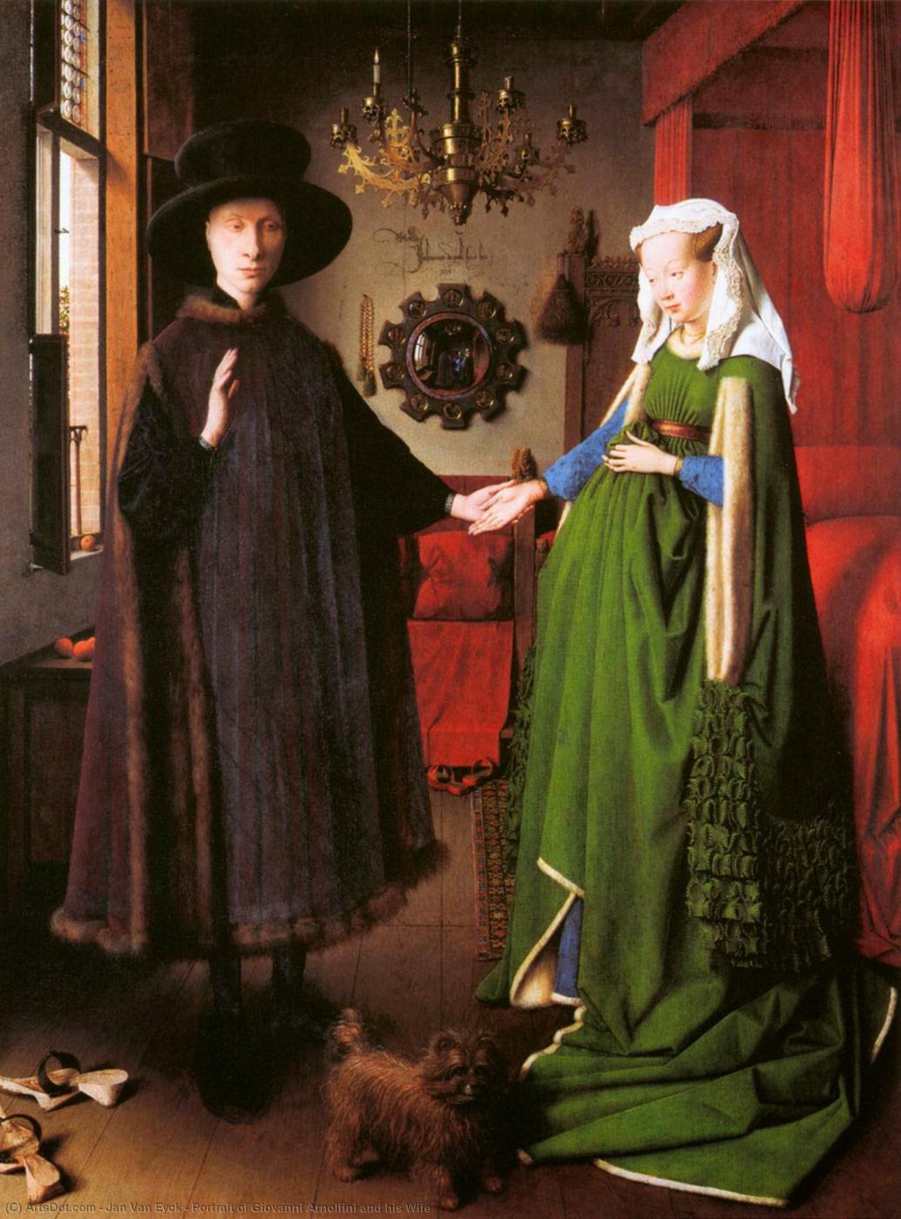 Order Art Reproductions Portrait of Giovanni Arnolfini and his Wife, 1434 by Jan Van Eyck (1390-1441, Netherlands) | ArtsDot.com