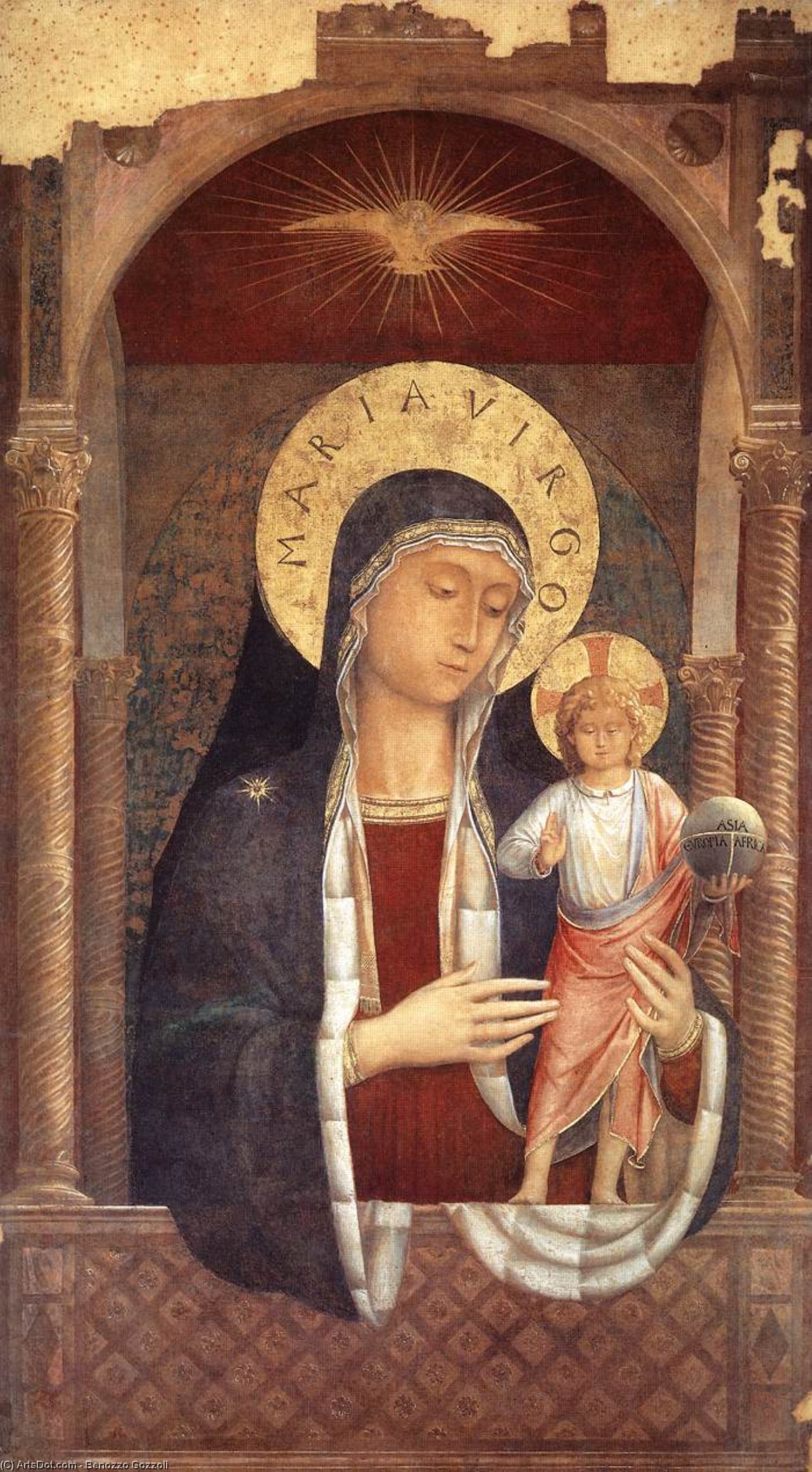 Ordinare Stampe Di Qualità Del Museo Madonna e Bambino che donano benedizioni, 1449 di Benozzo Gozzoli (1420-1497, Italy) | ArtsDot.com