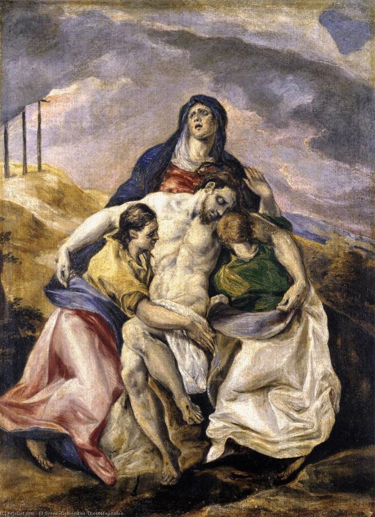 顺序 藝術再現 Pietà 。, 1575 通过 El Greco (Doménikos Theotokopoulos) (1541-1614, Greece) | ArtsDot.com