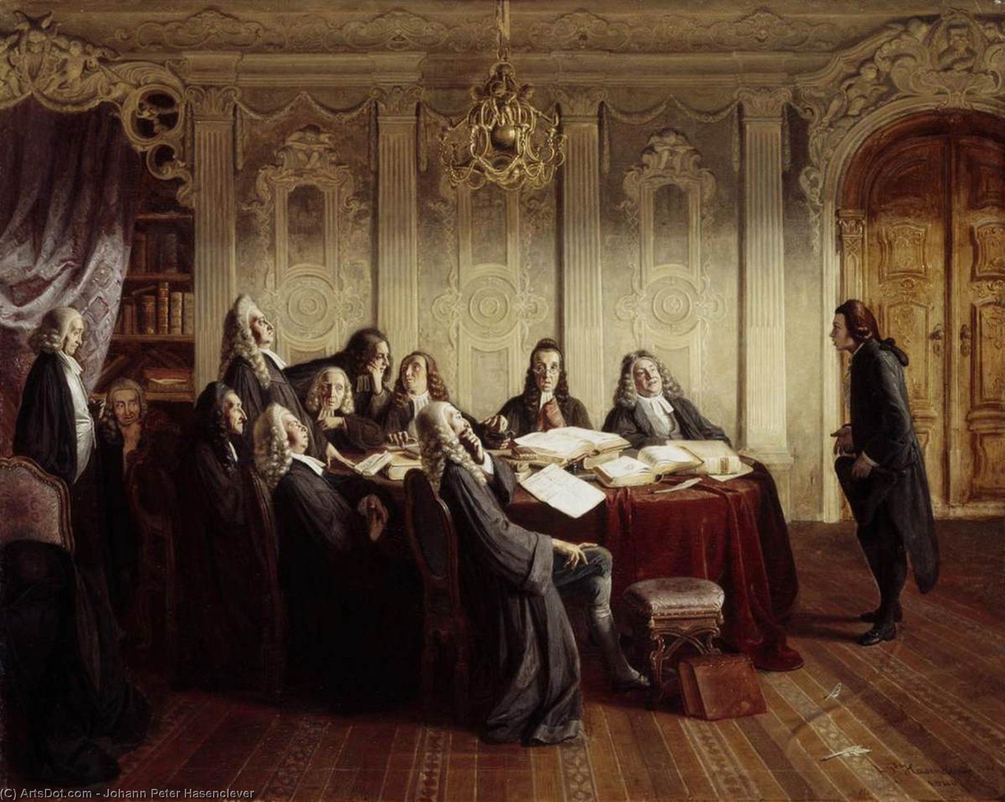 Order Oil Painting Replica Hieronymus Jobs at His Exam, 1840 by Johann Peter Hasenclever (1810-1853, Germany) | ArtsDot.com
