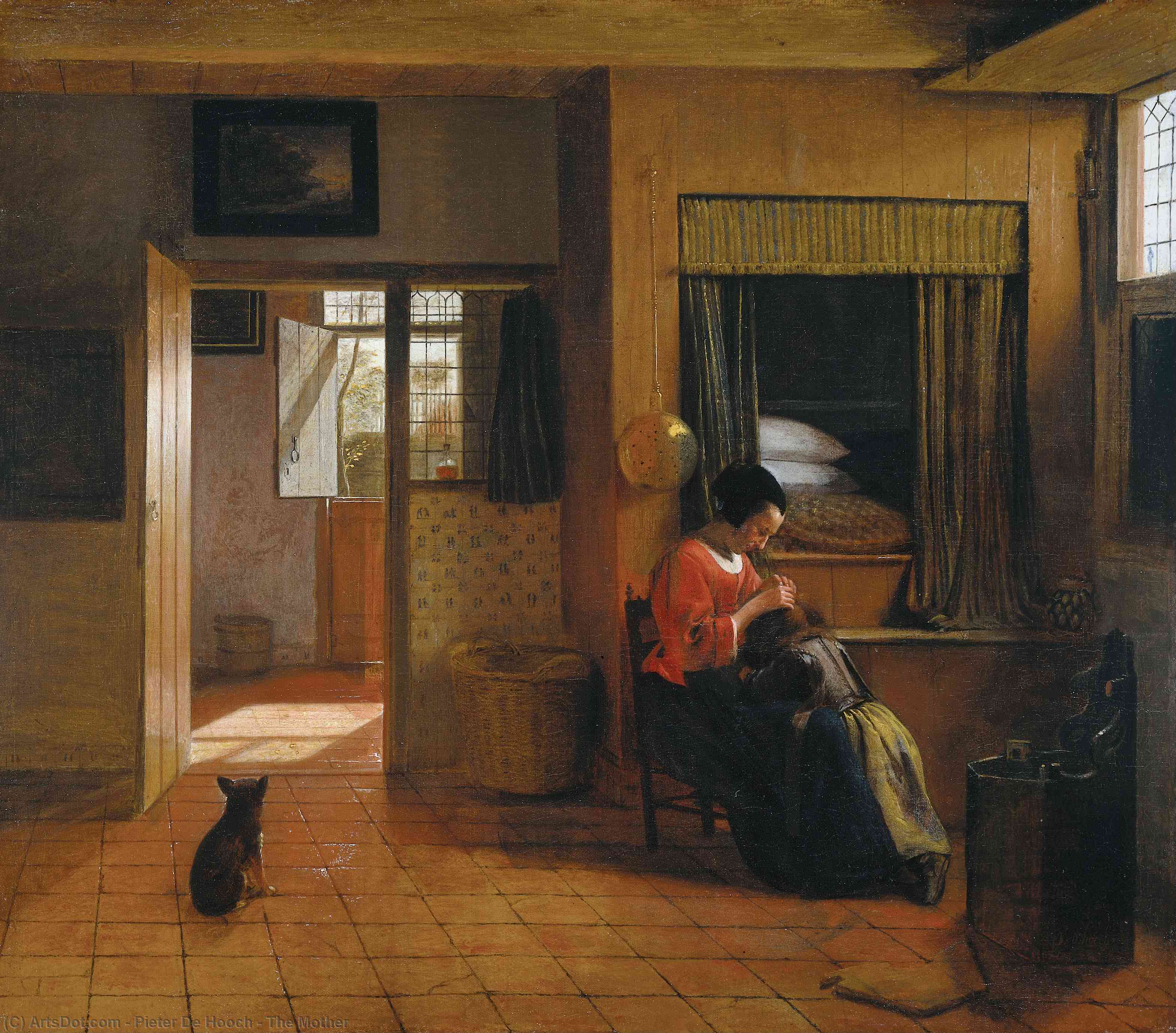 Adquirir Reproducciones De Pinturas La madre, 1660 de Pieter De Hooch (1629-1694, Netherlands) | ArtsDot.com