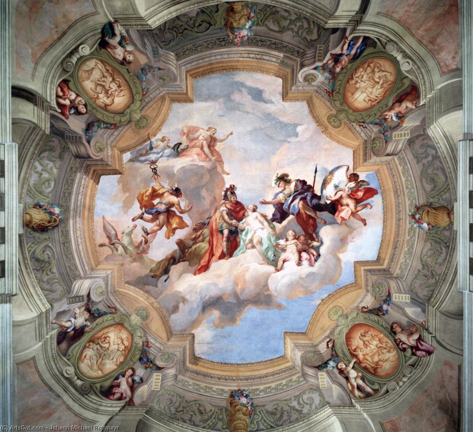 Compra Riproduzioni D'arte Del Museo Andromeda essere preso fino a Olympus, 1705 di Johann Michael Rottmayr (1654-1730, Germany) | ArtsDot.com