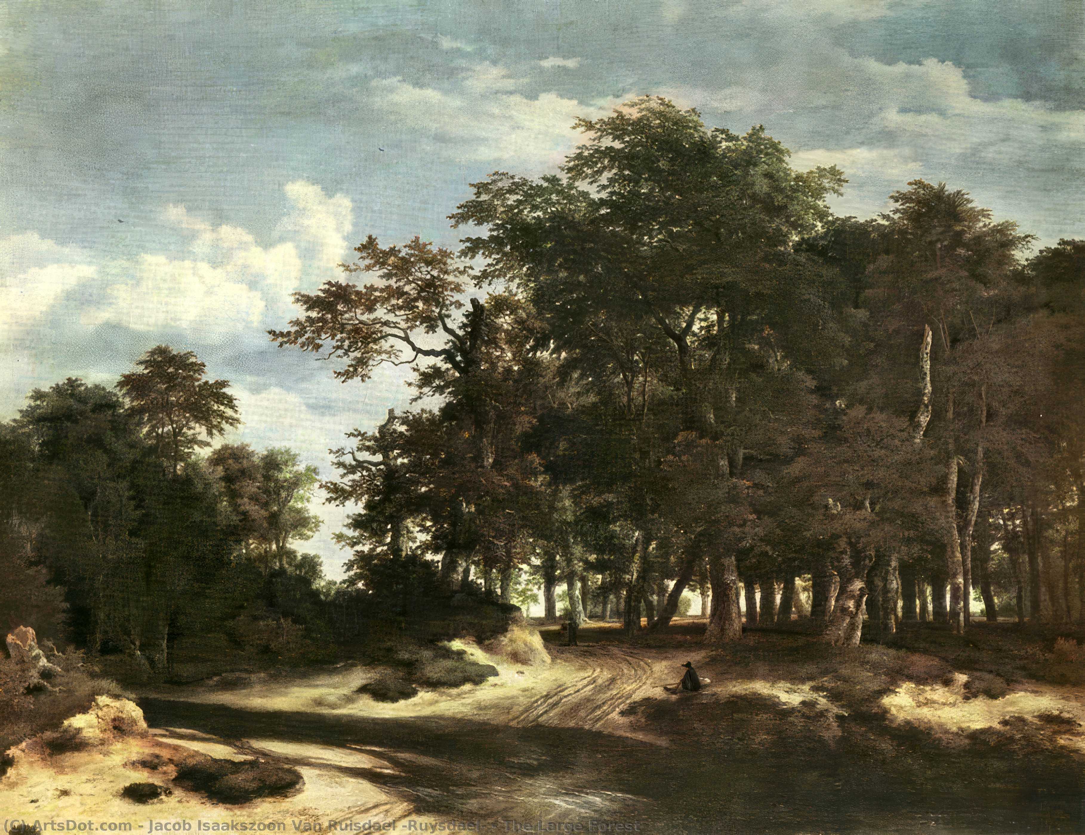 Order Art Reproductions The Large Forest by Jacob Isaakszoon Van Ruisdael (Ruysdael) (1629-1682, Netherlands) | ArtsDot.com