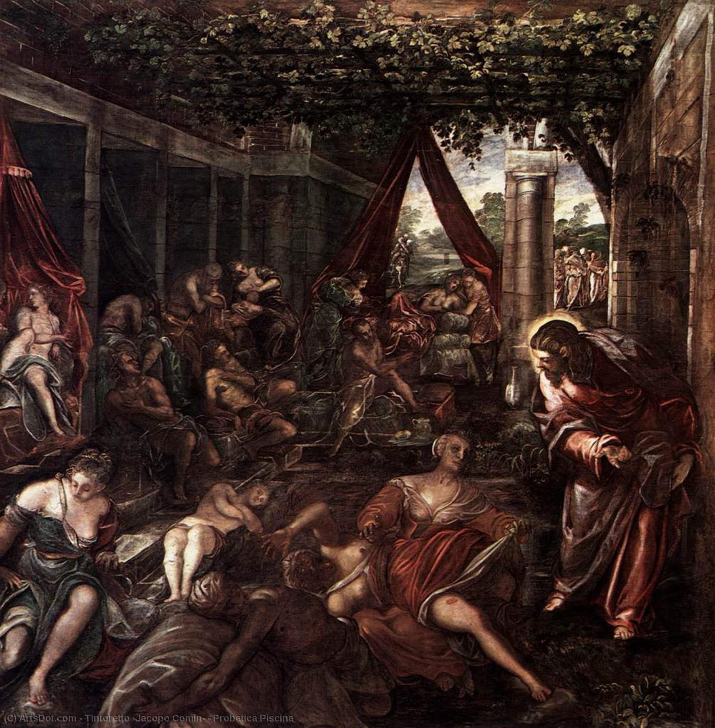 Buy Museum Art Reproductions Probatica Piscina, 1559 by Tintoretto (Jacopo Comin) (1518-1594, Italy) | ArtsDot.com