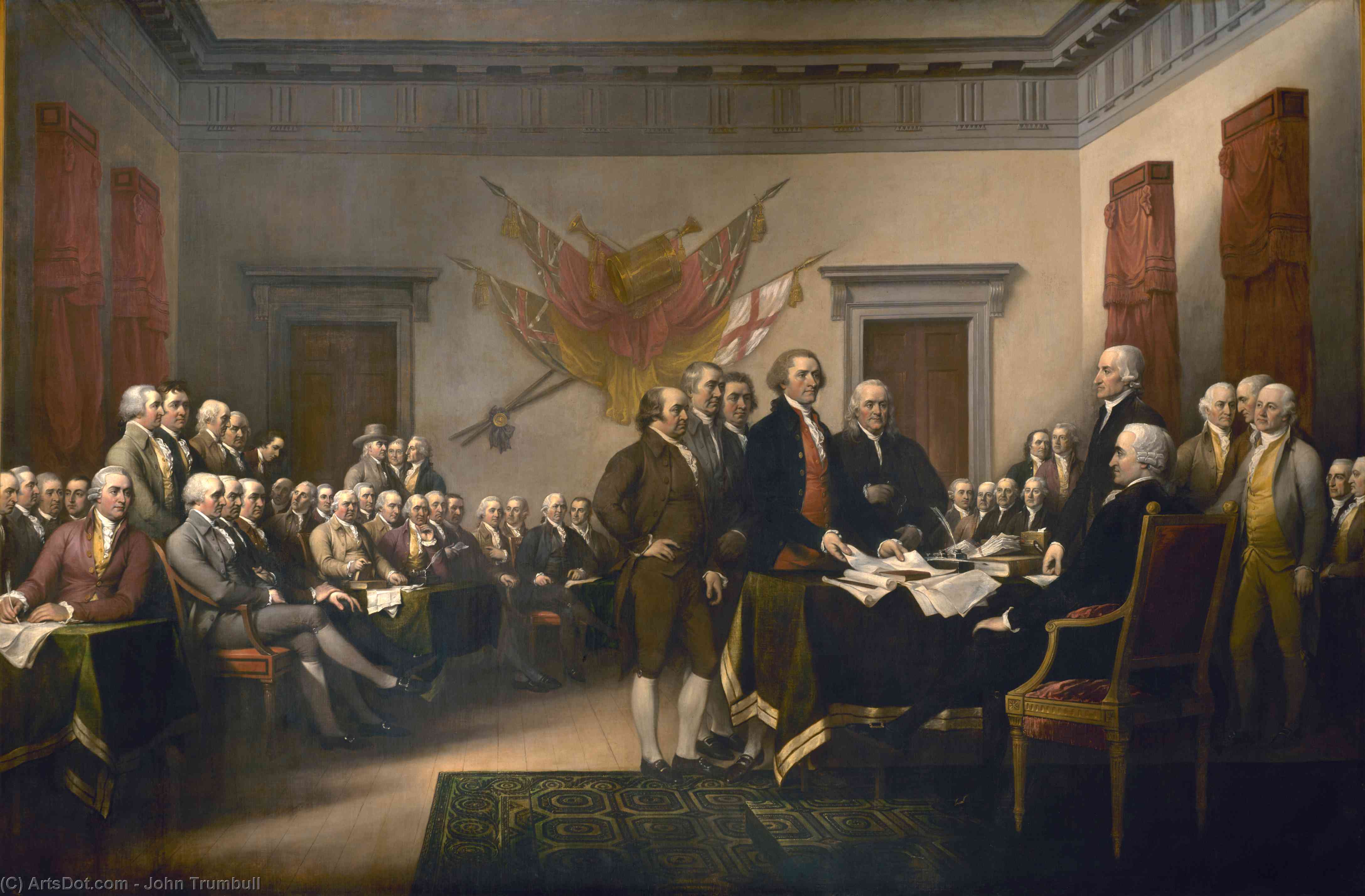Order Oil Painting Replica Declaration of Independence, 1817 by John Trumbull (1756-1843, United Kingdom) | ArtsDot.com