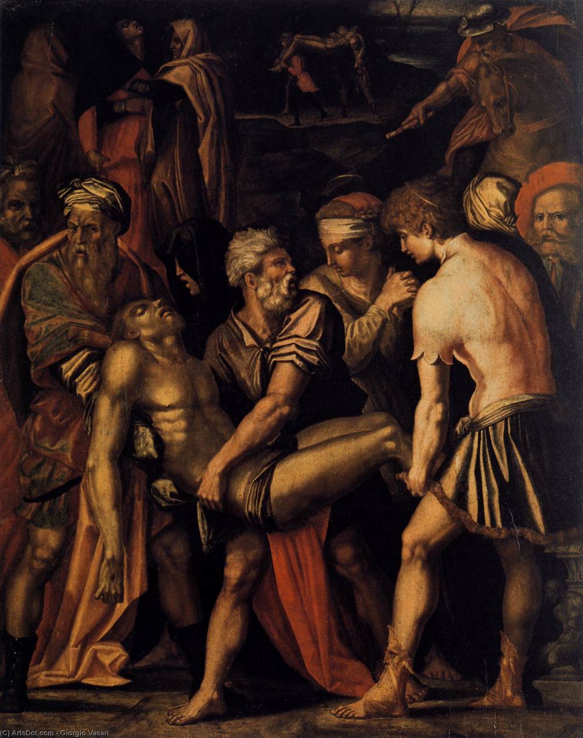 Order Oil Painting Replica Entombment, 1532 by Giorgio Vasari (1511-1574, Italy) | ArtsDot.com