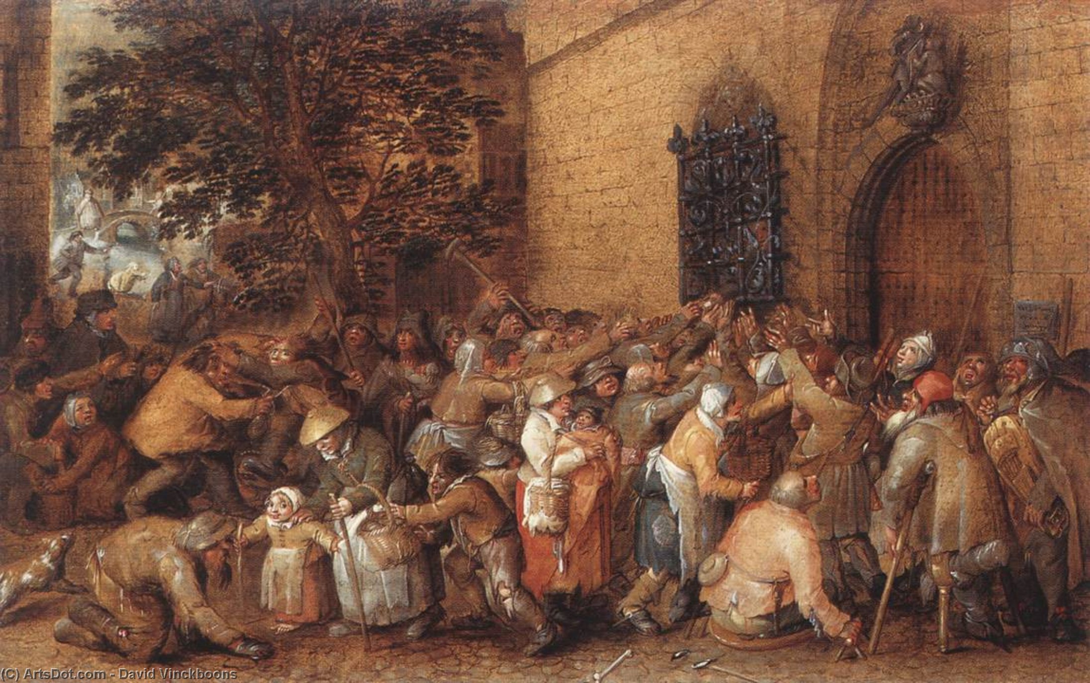 Compra Riproduzioni D'arte Del Museo Distribuzione di pani ai poveri di David Vinckboons (1576-1629, Netherlands) | ArtsDot.com