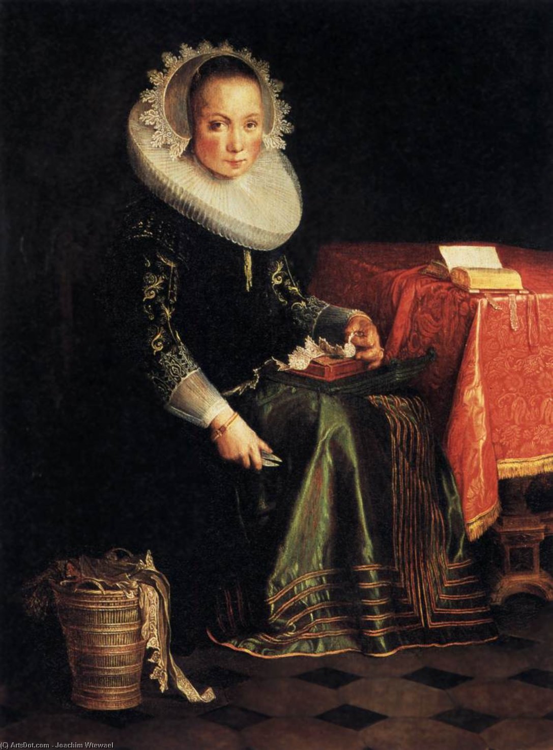Order Artwork Replica Portrait of Eva Wtewael, 1628 by Joachim Antonisz Wtewael | ArtsDot.com