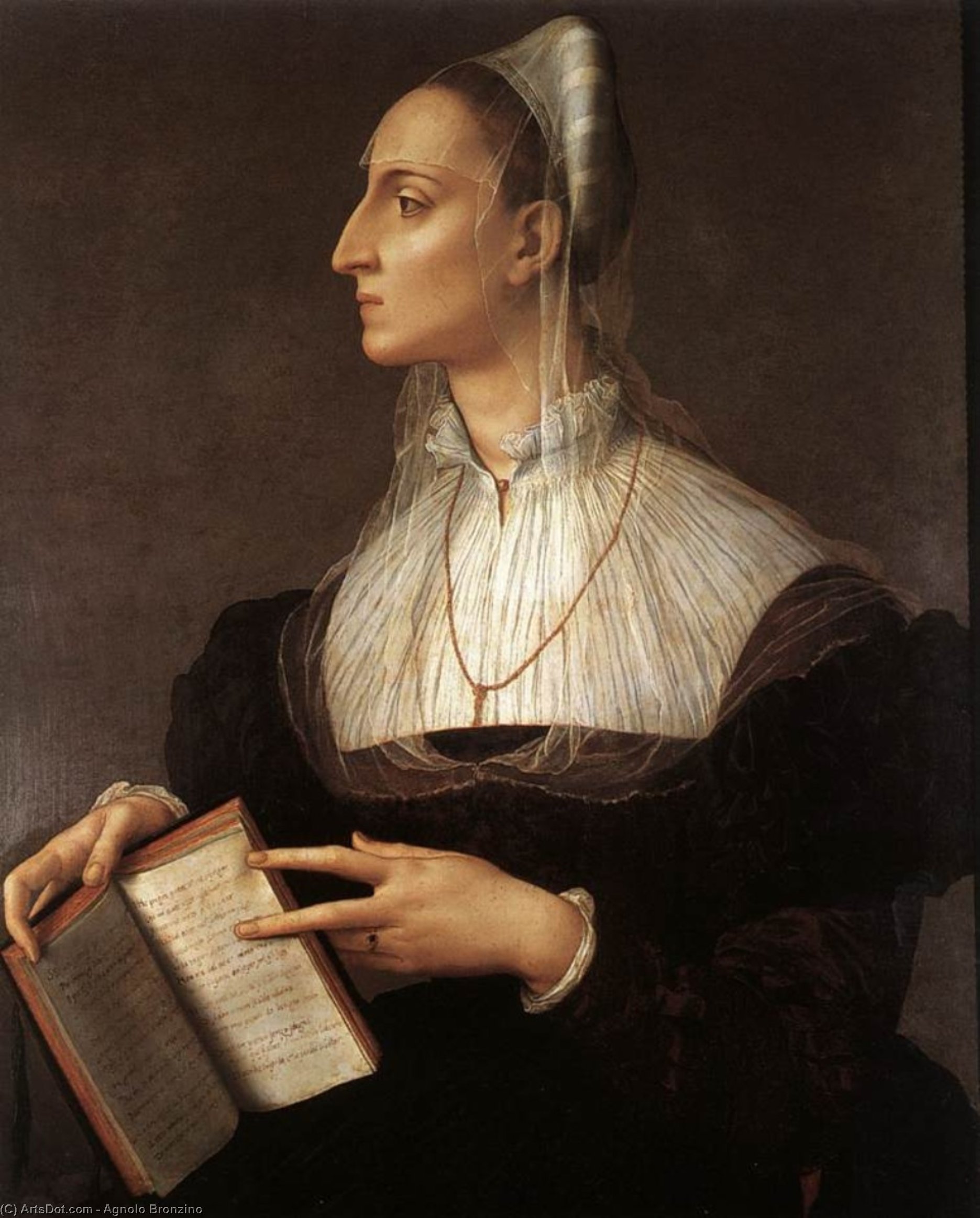 Buy Museum Art Reproductions Laura Battiferri, 1555 by Agnolo Bronzino (1503-1572, Italy) | ArtsDot.com