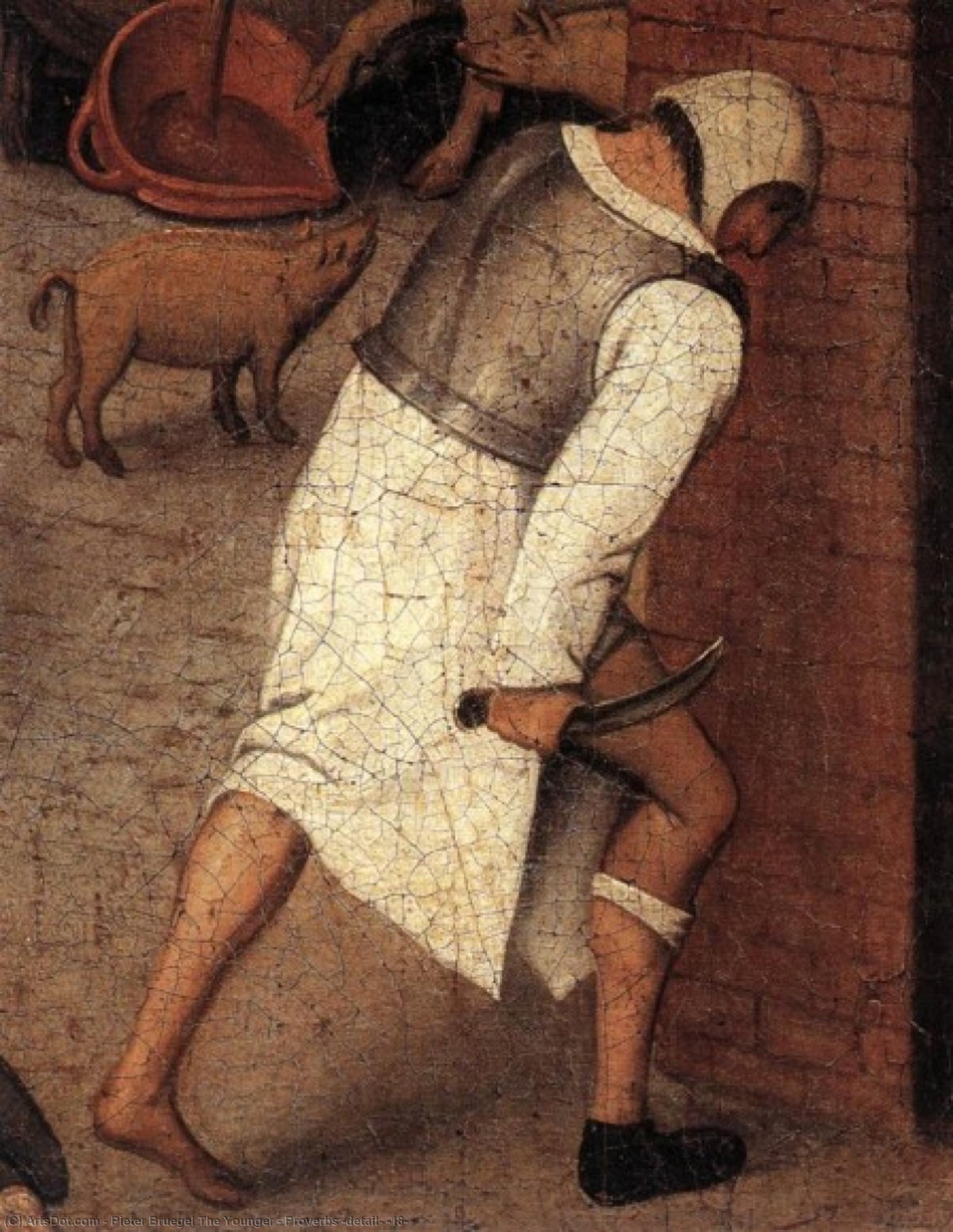 Order Artwork Replica Proverbs (detail) (18) by Pieter Bruegel The Younger (1525-1569, Belgium) | ArtsDot.com