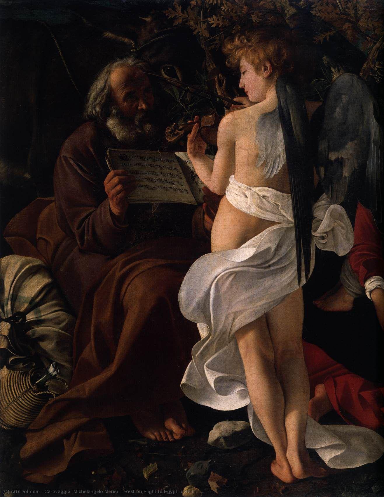 Order Paintings Reproductions Rest on Flight to Egypt (detail), 1596 by Caravaggio (Michelangelo Merisi) (1571-1610, Spain) | ArtsDot.com