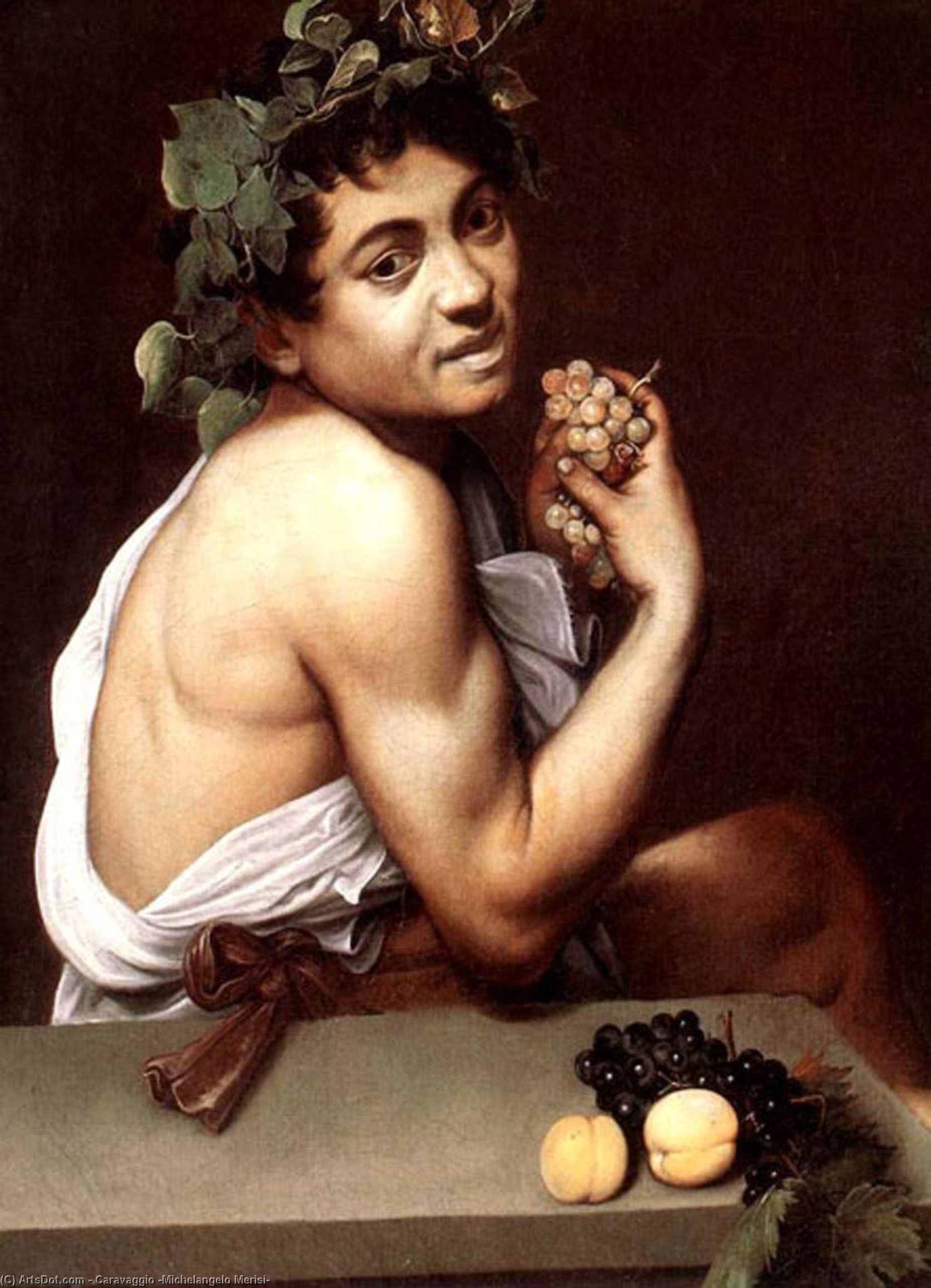 顺序 油畫 Sick Bacchus 。, 1593 通过 Caravaggio (Michelangelo Merisi) (1571-1610, Spain) | ArtsDot.com