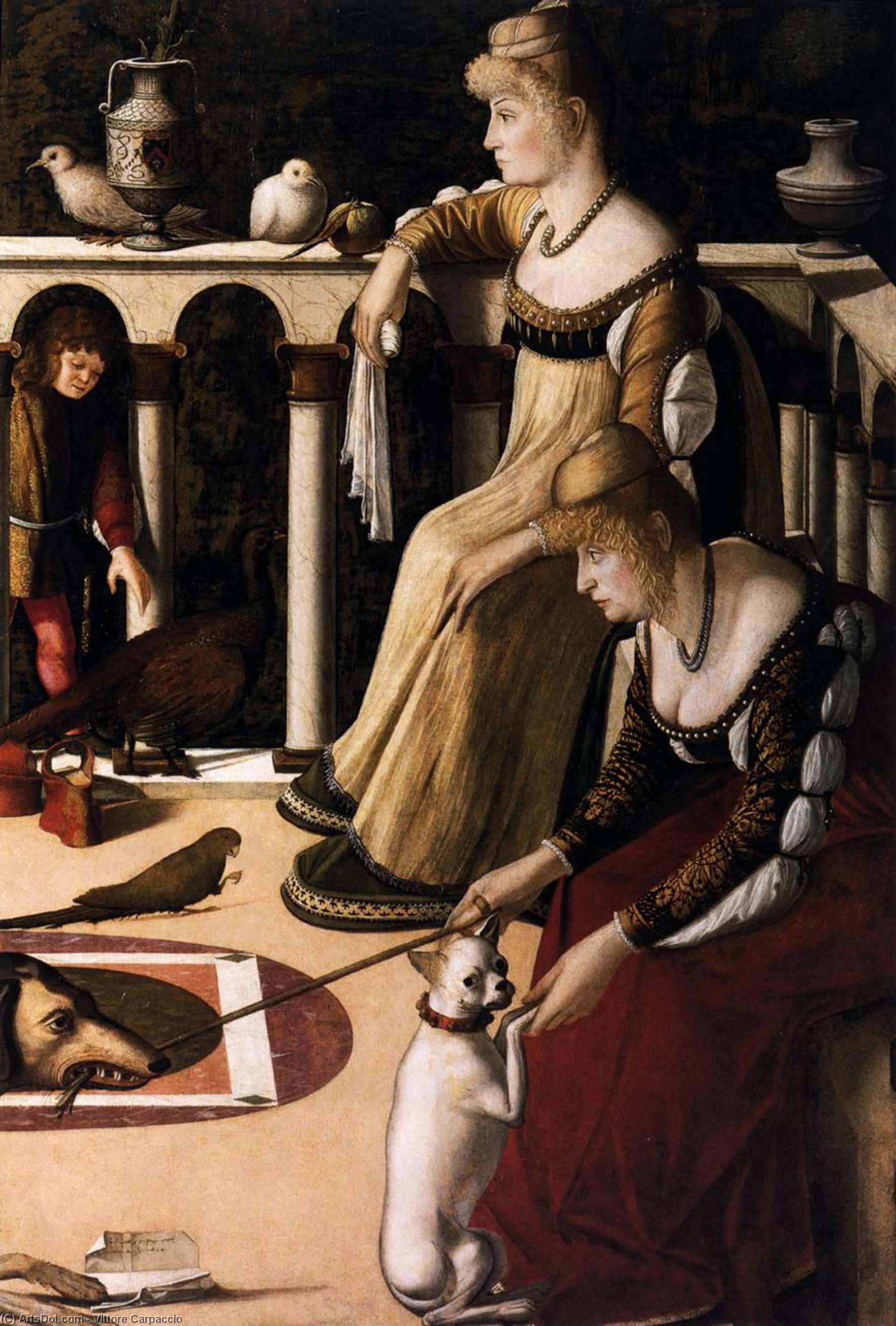 顺序 畫複製 2 Venetian Ladies 。, 1510 通过 Vittore Carpaccio (1465-1526, Italy) | ArtsDot.com