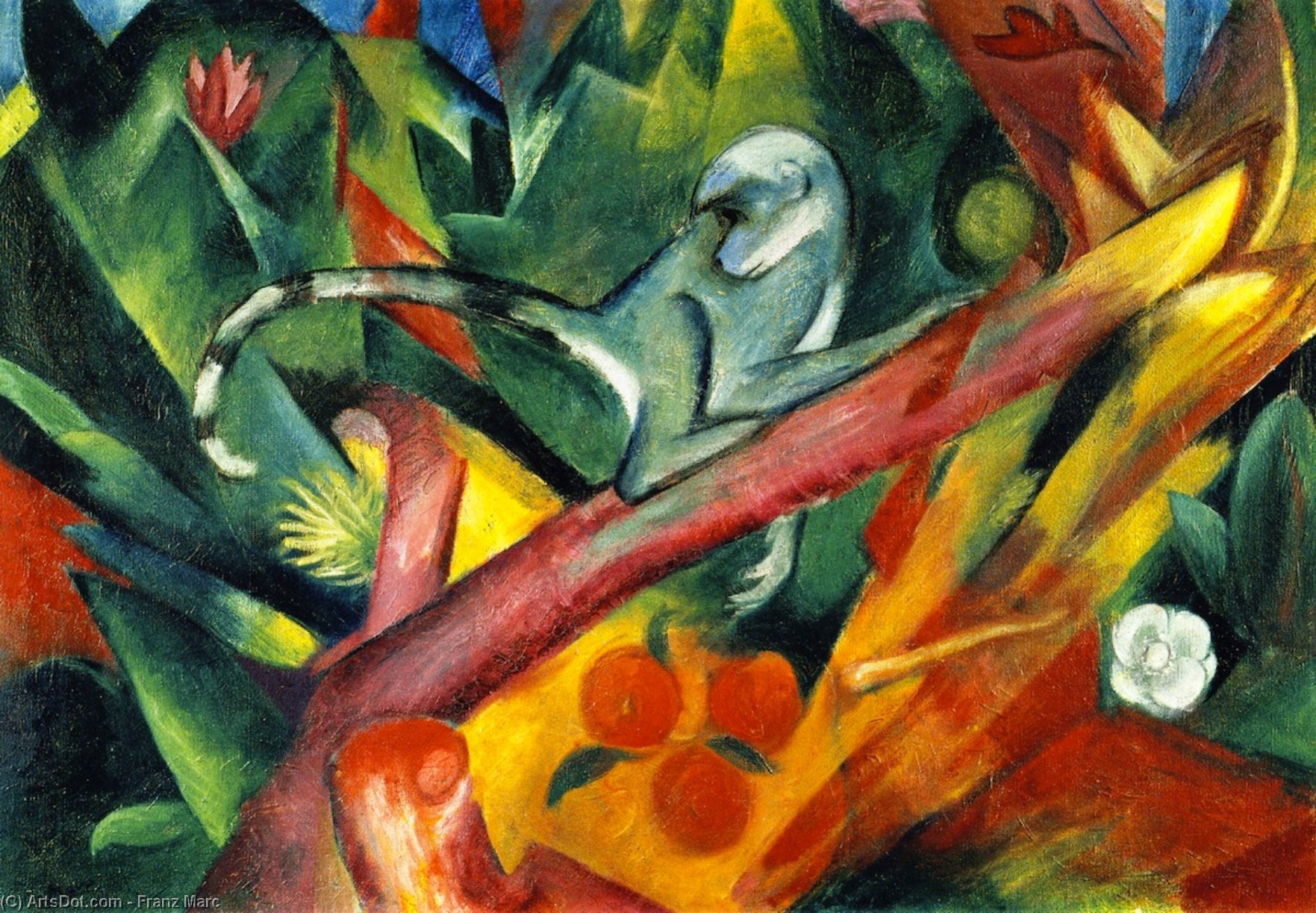 Order Paintings Reproductions The Little Monkey, 1912 by Franz Marc (1880-1916, Germany) | ArtsDot.com