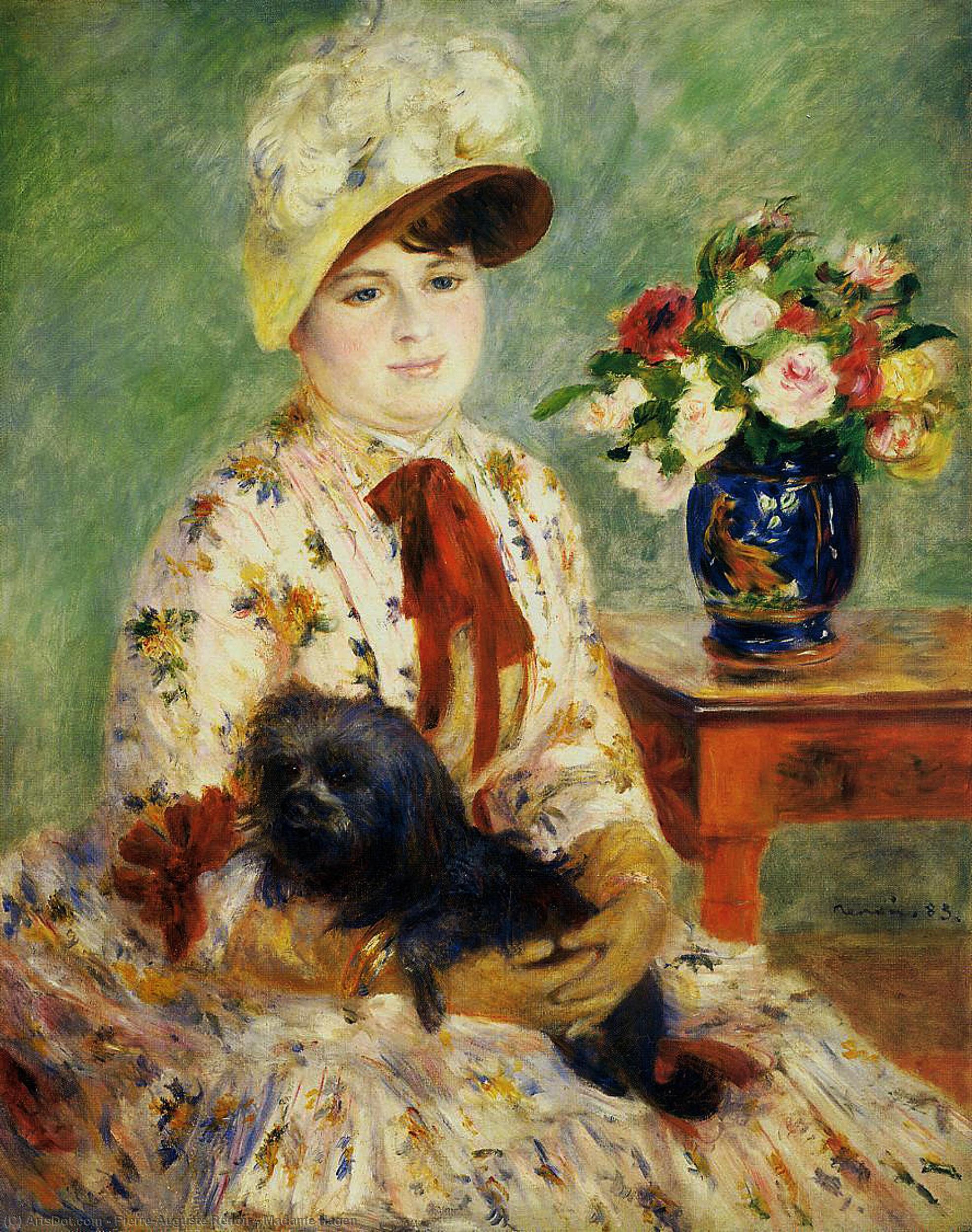 Buy Museum Art Reproductions Madame Hagen, 1883 by Pierre-Auguste Renoir (1841-1919, France) | ArtsDot.com
