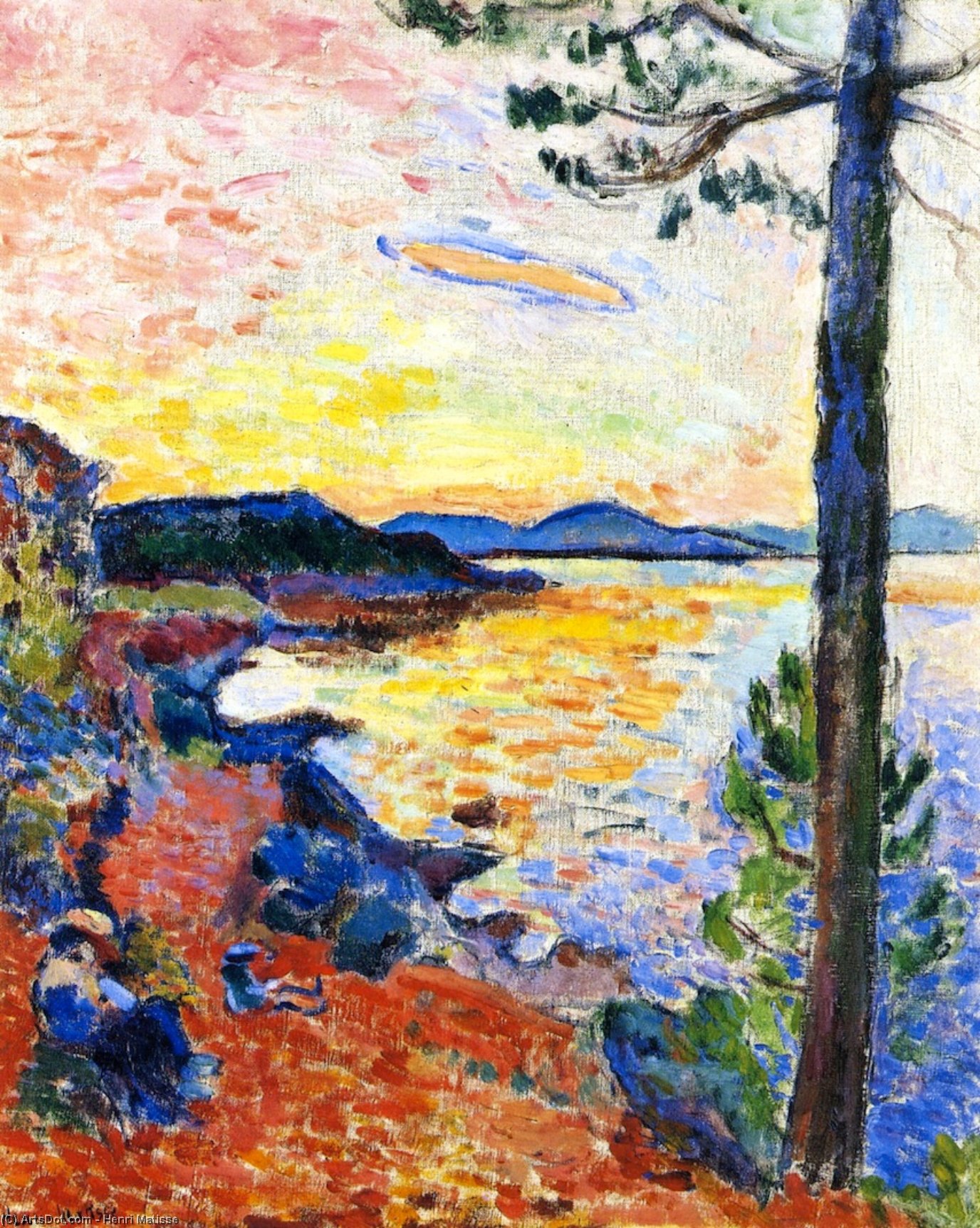 Acheter Reproductions D'art De Musée Snack (également connu sous le nom de Golf de Saint-Tropez), 1904 de Henri Matisse (Inspiré par) (1869-1954, France) | ArtsDot.com