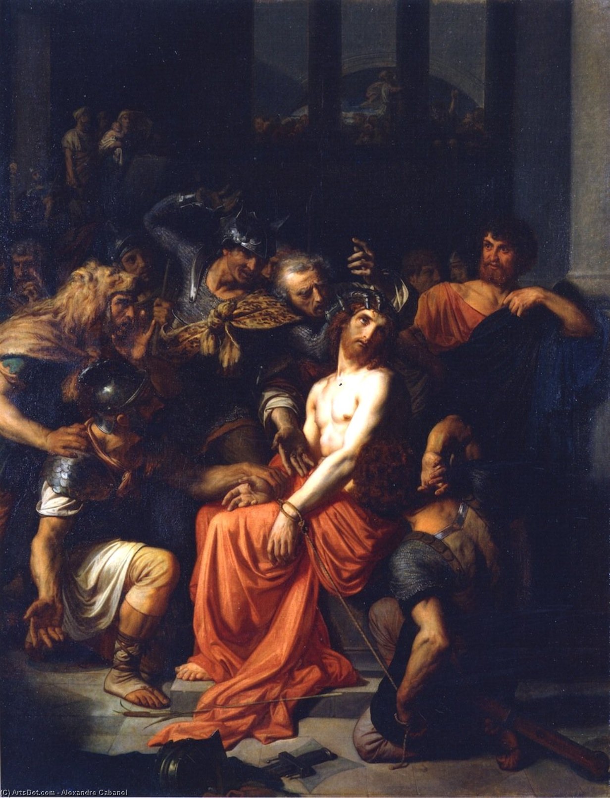 顺序 畫複製 The Mocking of Christ, 1845 通过 Alexandre Cabanel (1875-1889, France) | ArtsDot.com