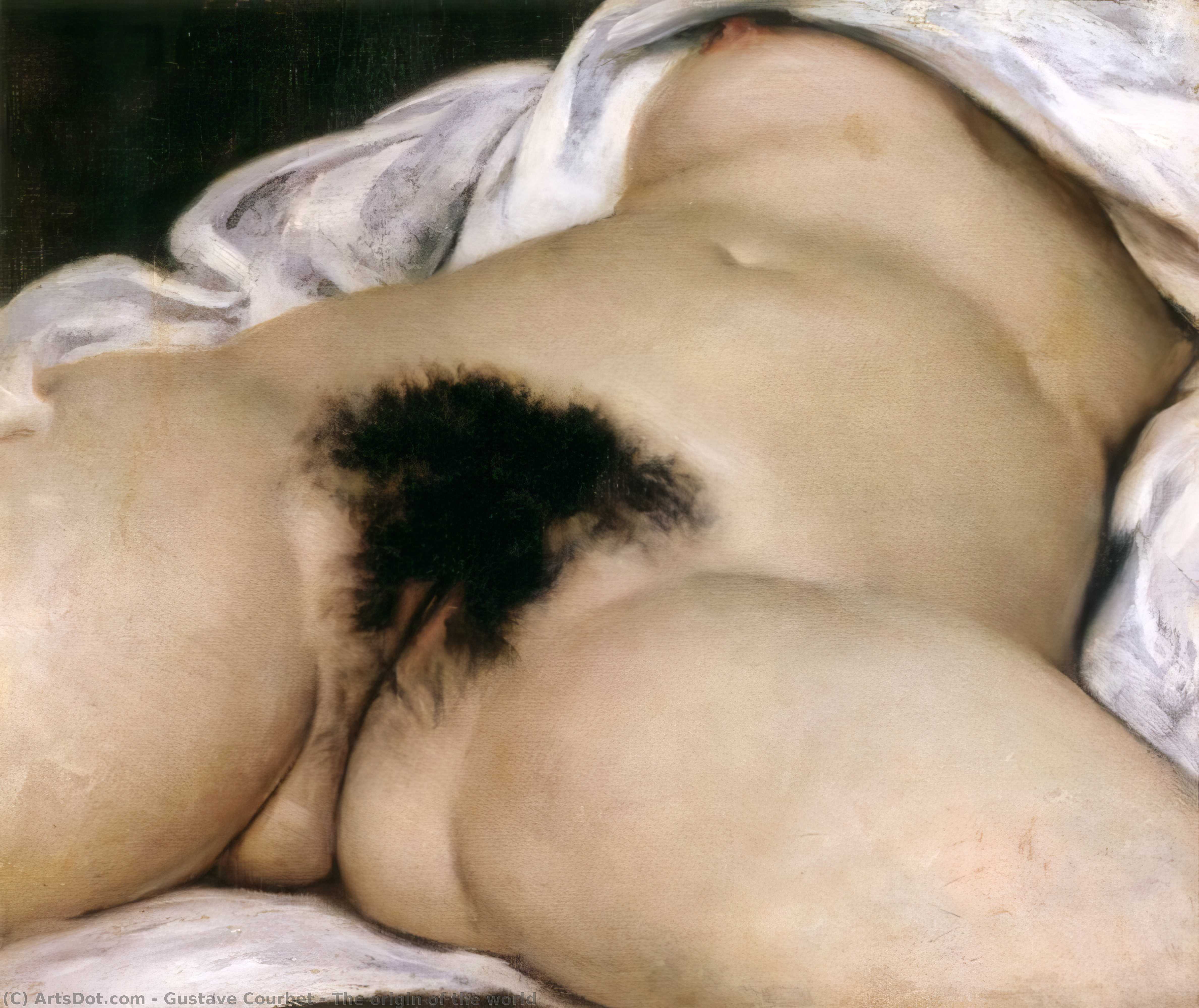 顺序 手工油畫 世界的起源, 1866 通过 Gustave Courbet (1819-1877, France) | ArtsDot.com