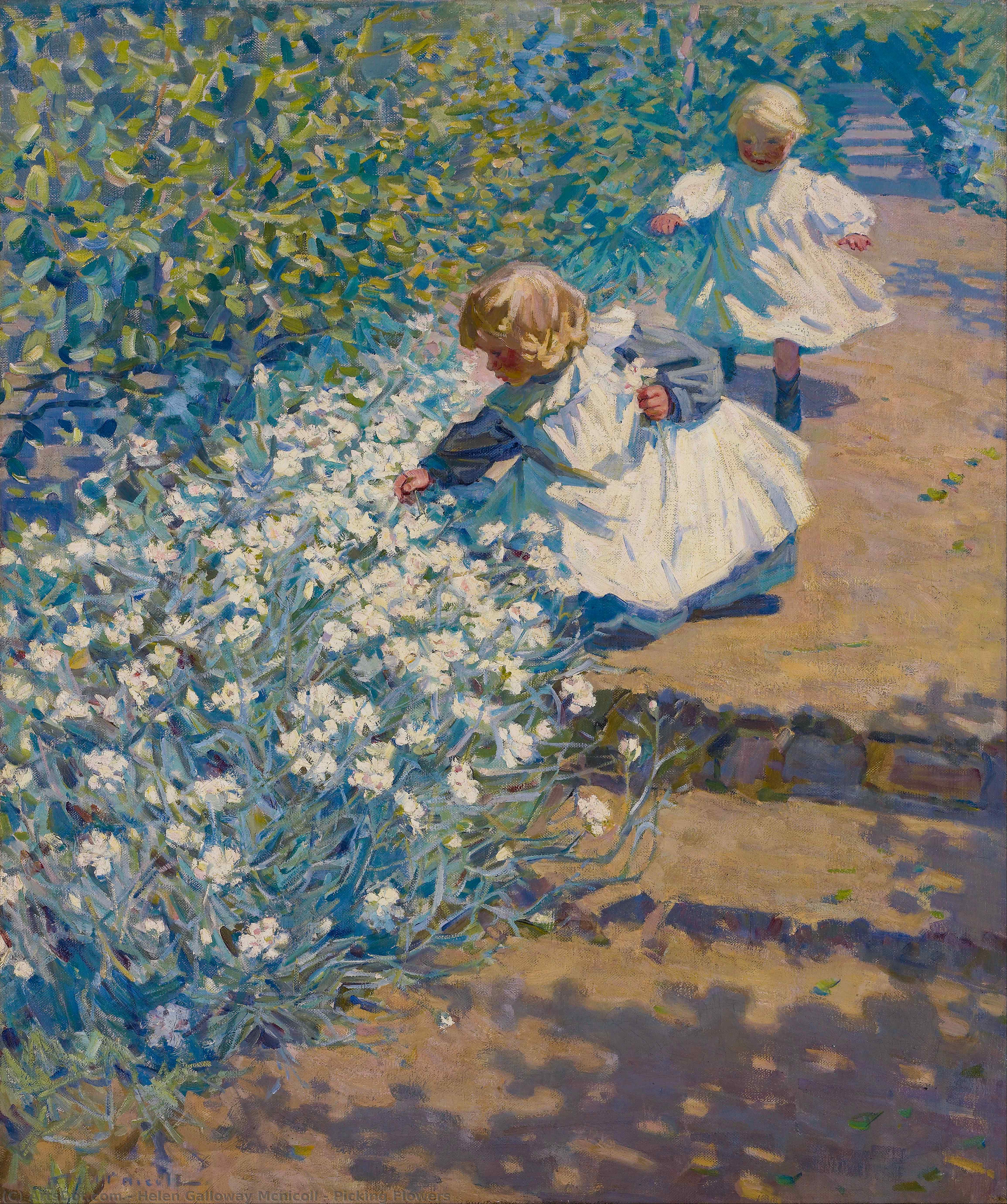 順序 「アート再現 花を選ぶ, 1912 バイ Helen Galloway Mcnicoll (1879-1915, Canada) | ArtsDot.com