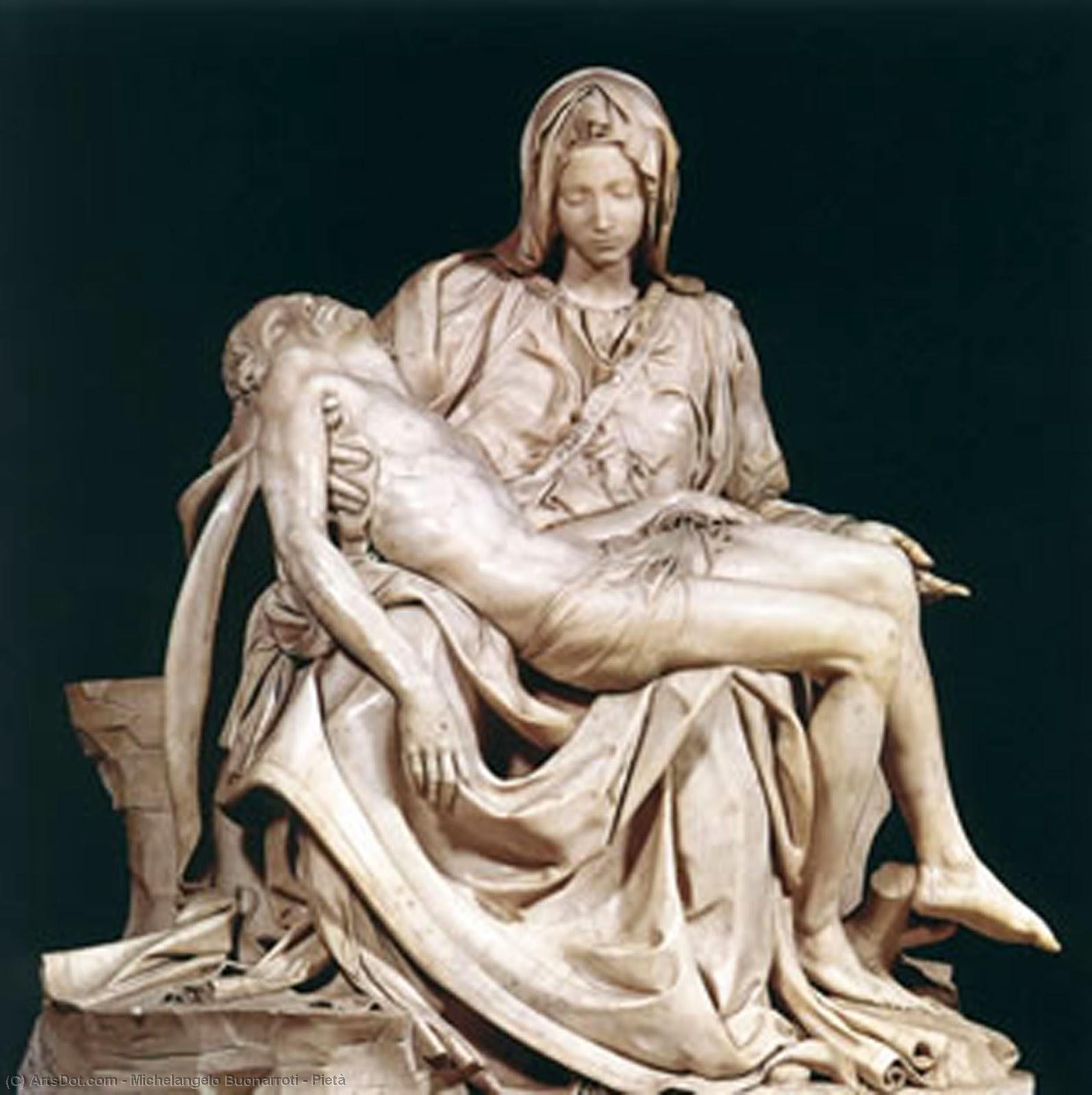 Compra Riproduzioni D'arte Del Museo Pietà, 1499 di Michelangelo Buonarroti (1475-1564, Italy) | ArtsDot.com