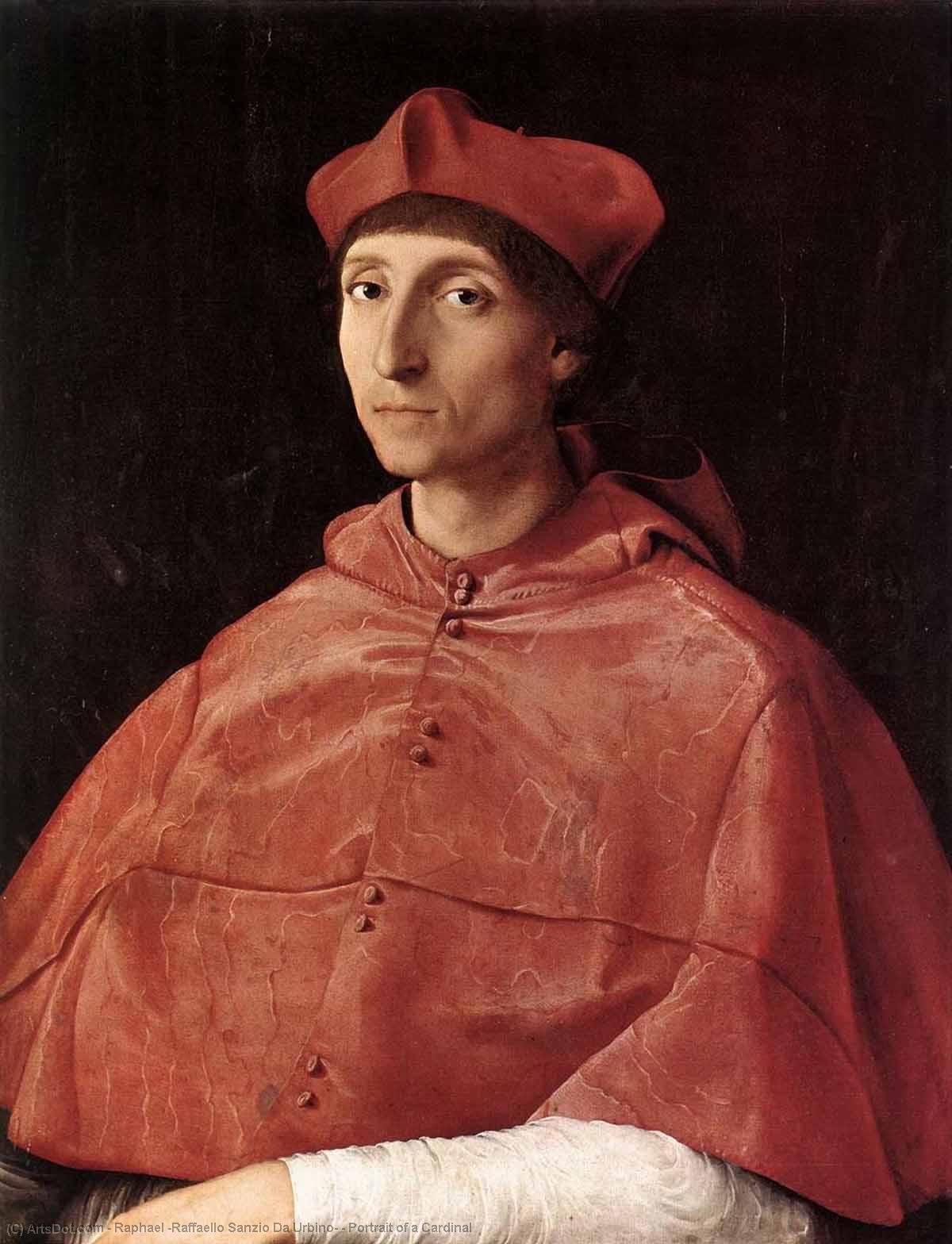Buy Museum Art Reproductions Portrait of a Cardinal, 1510 by Raphael (Raffaello Sanzio Da Urbino) (1483-1520, Italy) | ArtsDot.com