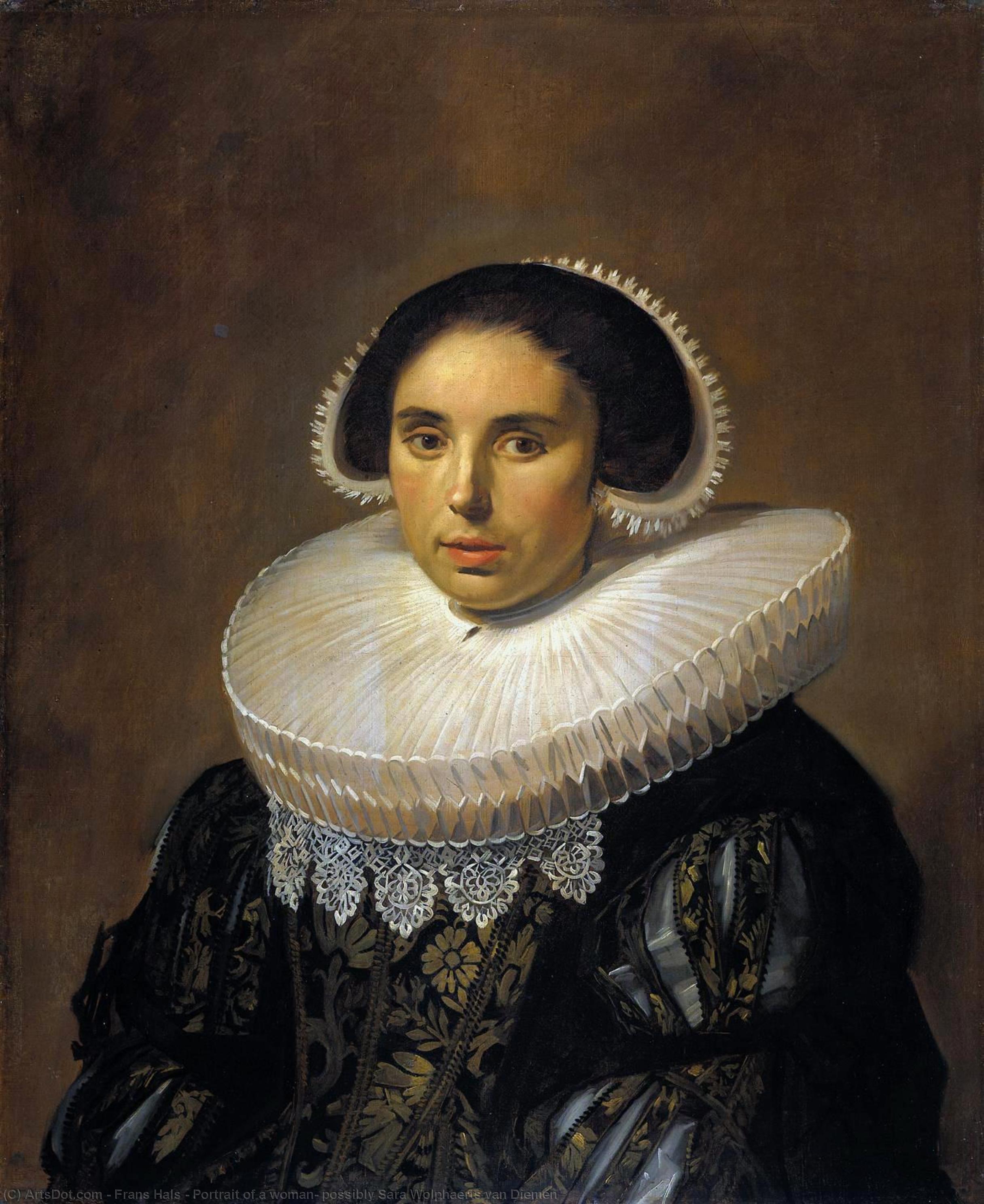 Comprar Reproducciones De Arte Del Museo Retrato de una mujer, posiblemente Sara Wolphaerts van Diemen, 1630 de Frans Hals I (1580-1585, Belgium) | ArtsDot.com