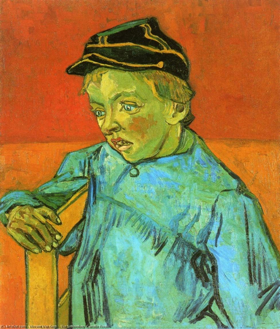 购买 博物馆艺术复制品，艺术复制品，绘画复制品，博物馆质量版画，美术复制品，着名绘画复制品，博物馆品质复制品，帆布艺术版画 The Schoolboy (Camille Roulin), 1888 通过 Vincent Van Gogh (1853-1890, Netherlands) | ArtsDot.com