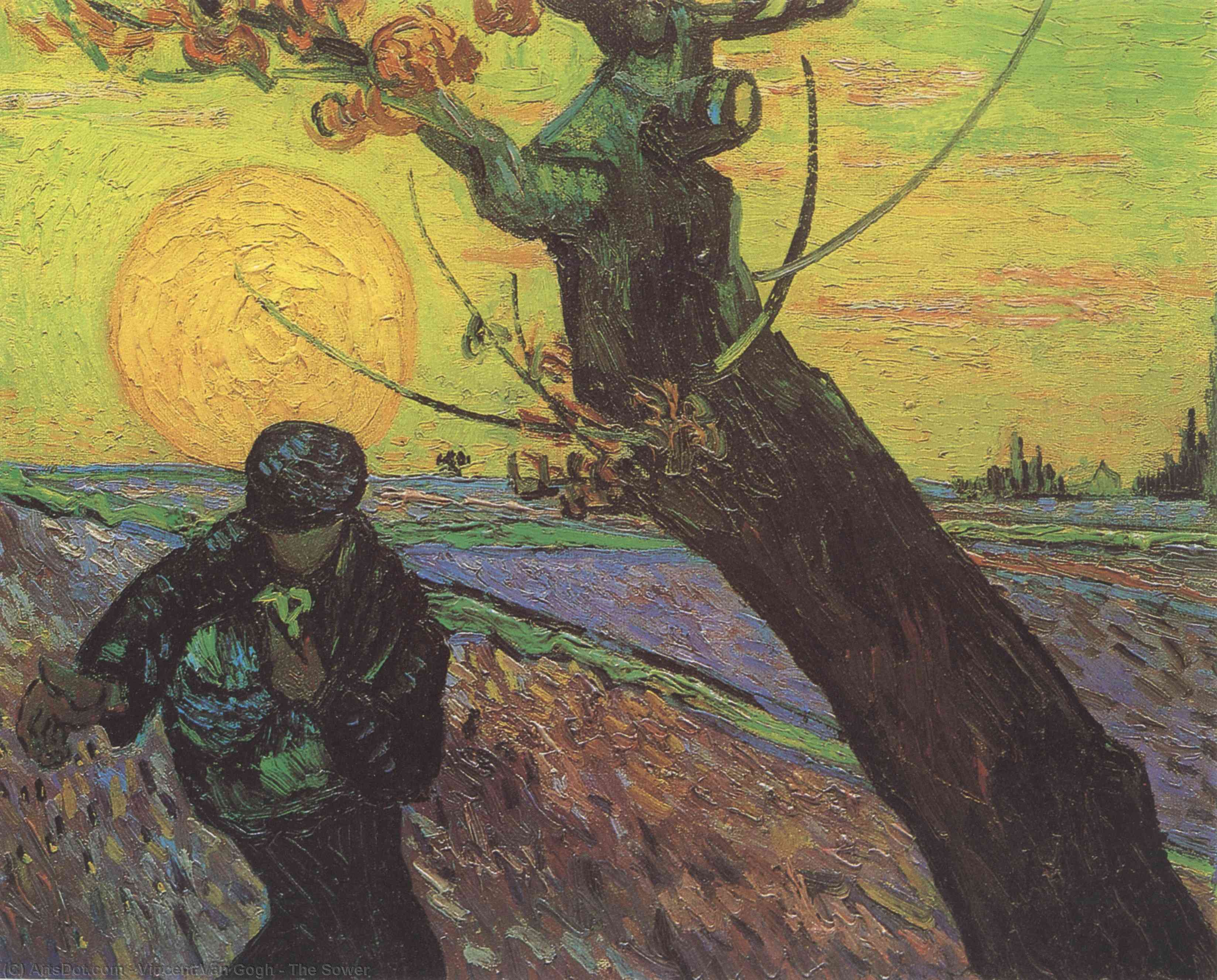 Acheter Reproductions D'art De Musée Le Semeur, 1888 de Vincent Van Gogh (1853-1890, Netherlands) | ArtsDot.com