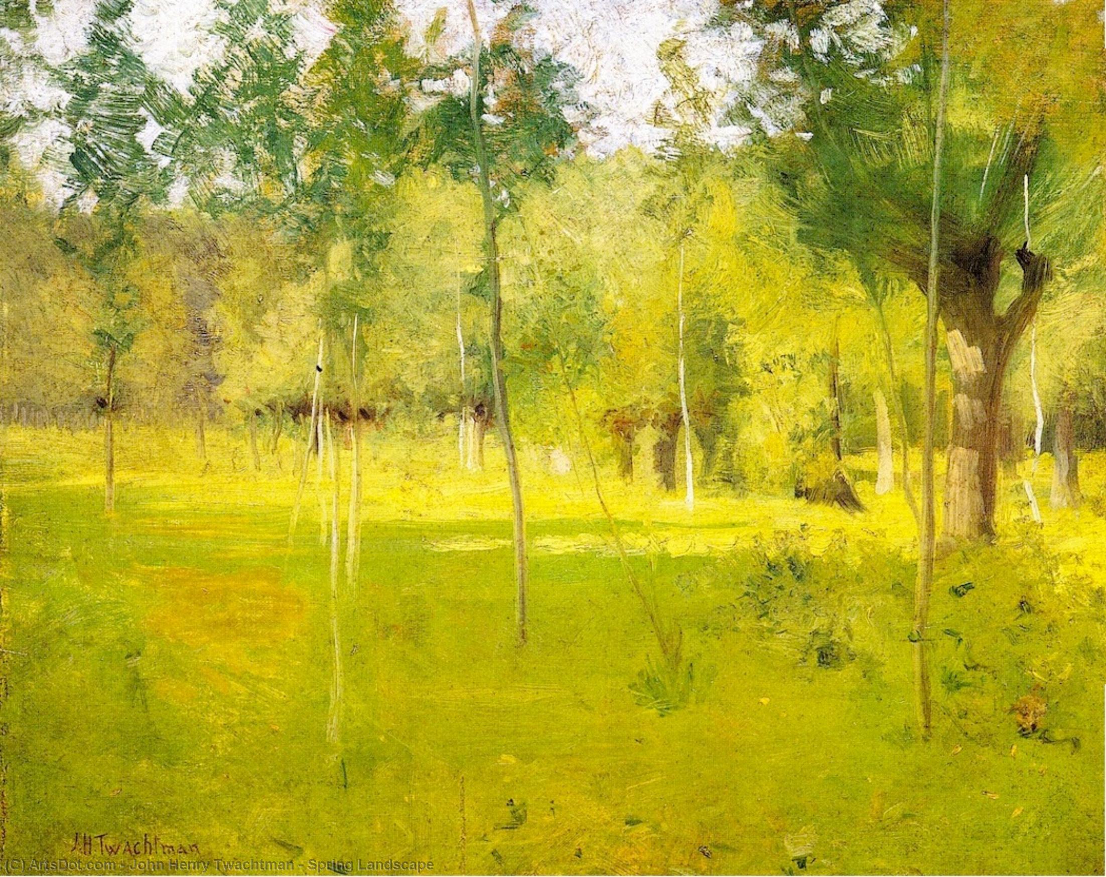 Buy Museum Art Reproductions Spring Landscape, 1888 by John Henry Twachtman (1853-1902, United States) | ArtsDot.com