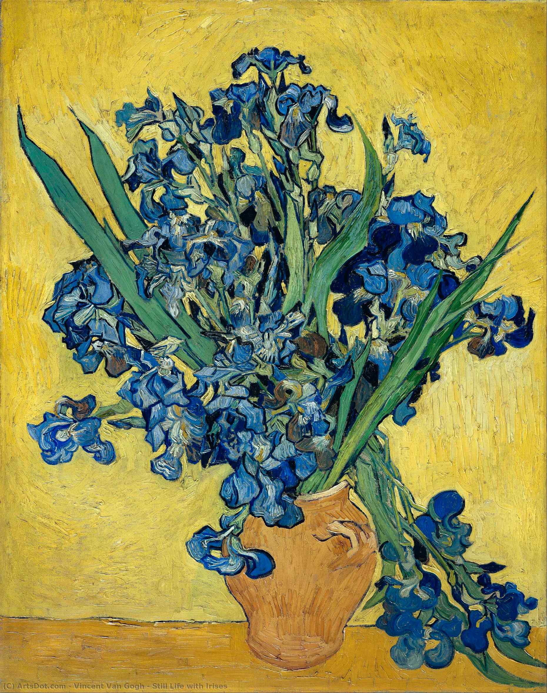 Buy Museum Art Reproductions Still Life with Irises, 1890 by Vincent Van Gogh (1853-1890, Netherlands) | ArtsDot.com