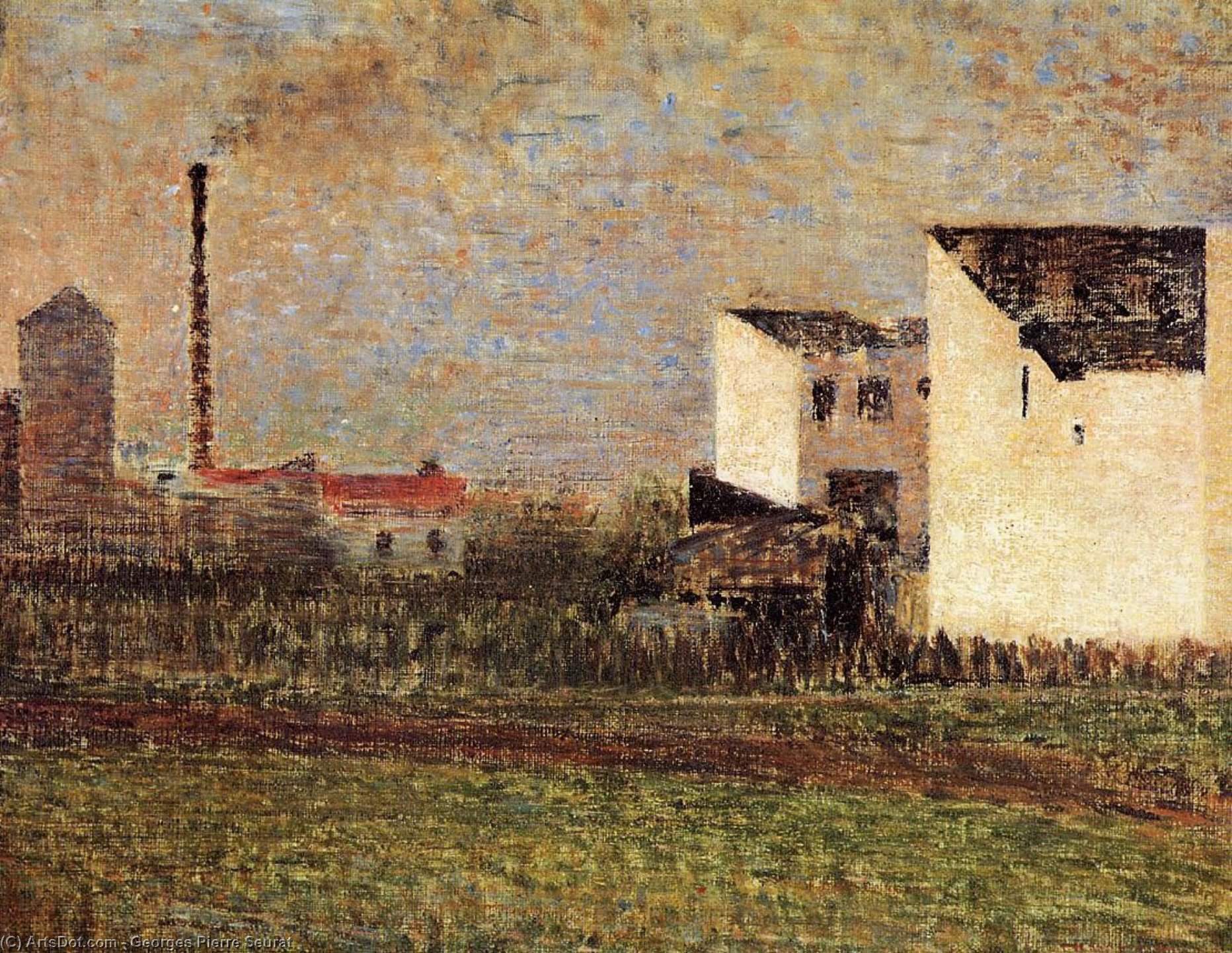 Compra Riproduzioni D'arte Del Museo Suburb, 1882 di Georges Pierre Seurat (1859-1891, France) | ArtsDot.com