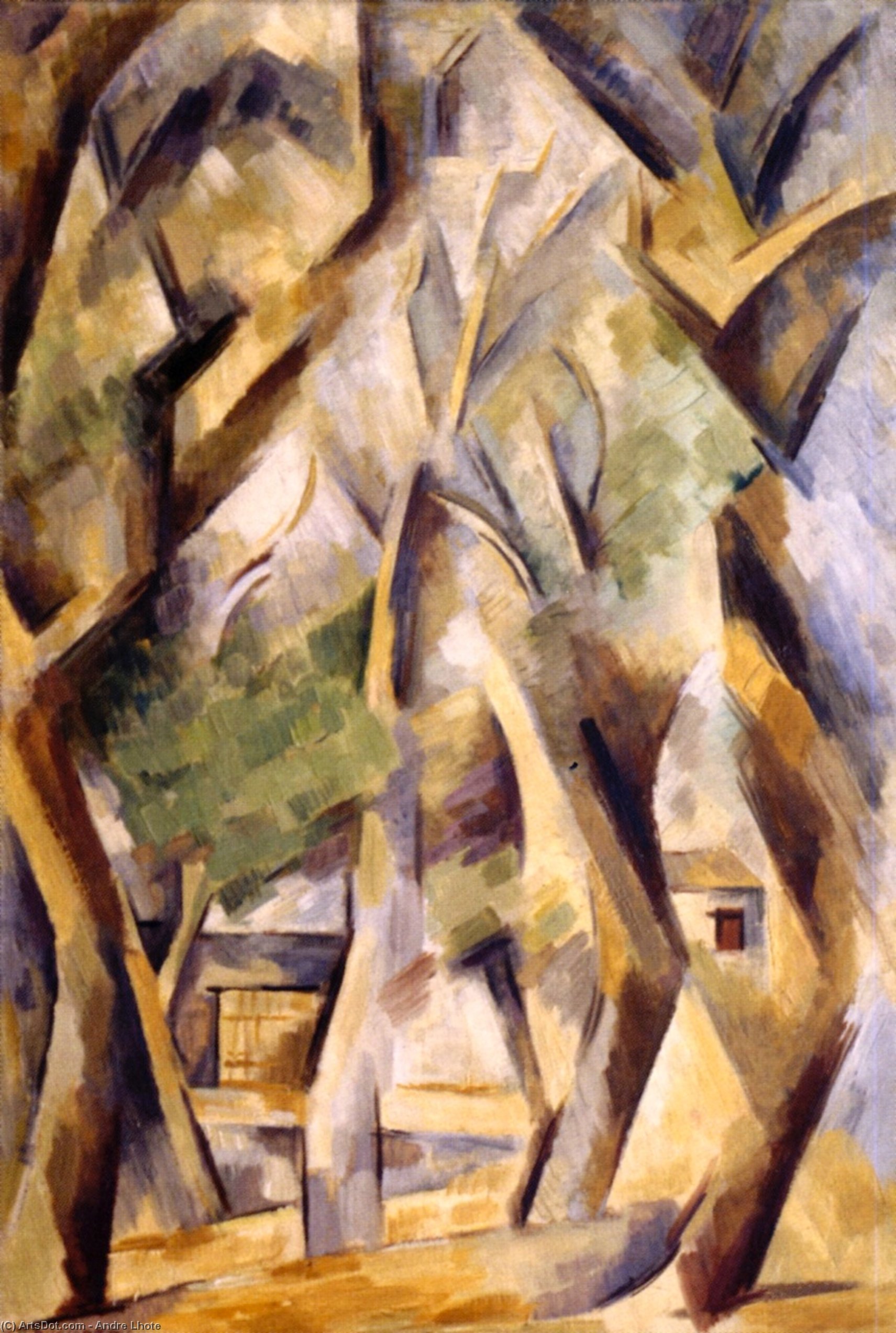 Order Paintings Reproductions Trees at Avignon, 1914 by Andre Lhote (Inspired By) (1885-1962, France) | ArtsDot.com