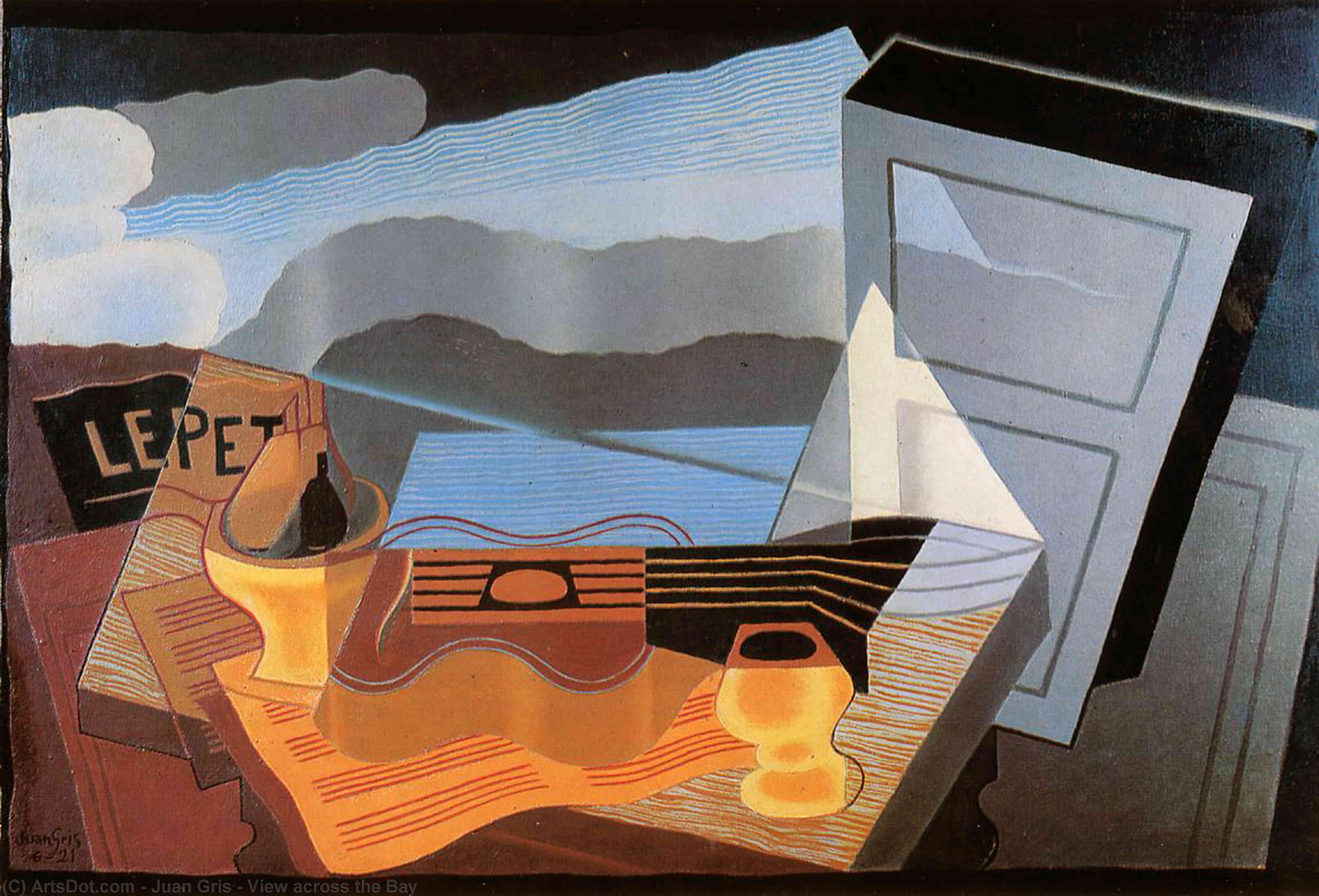 Ordinare Riproduzioni Di Quadri Vista attraverso la baia, 1921 di Juan Gris (1887-1927, Spain) | ArtsDot.com