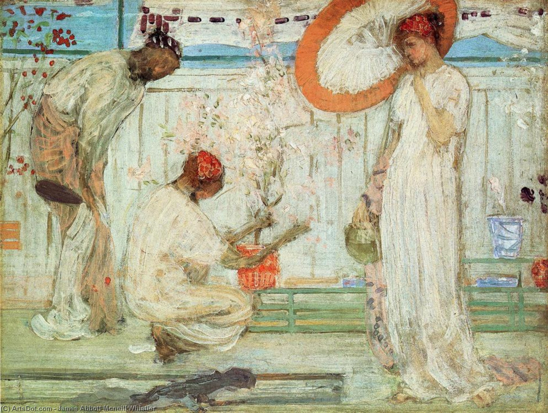 Order Oil Painting Replica The White Symphony: Three Girls, 1868 by James Abbott Mcneill Whistler (1834-1903, United States) | ArtsDot.com