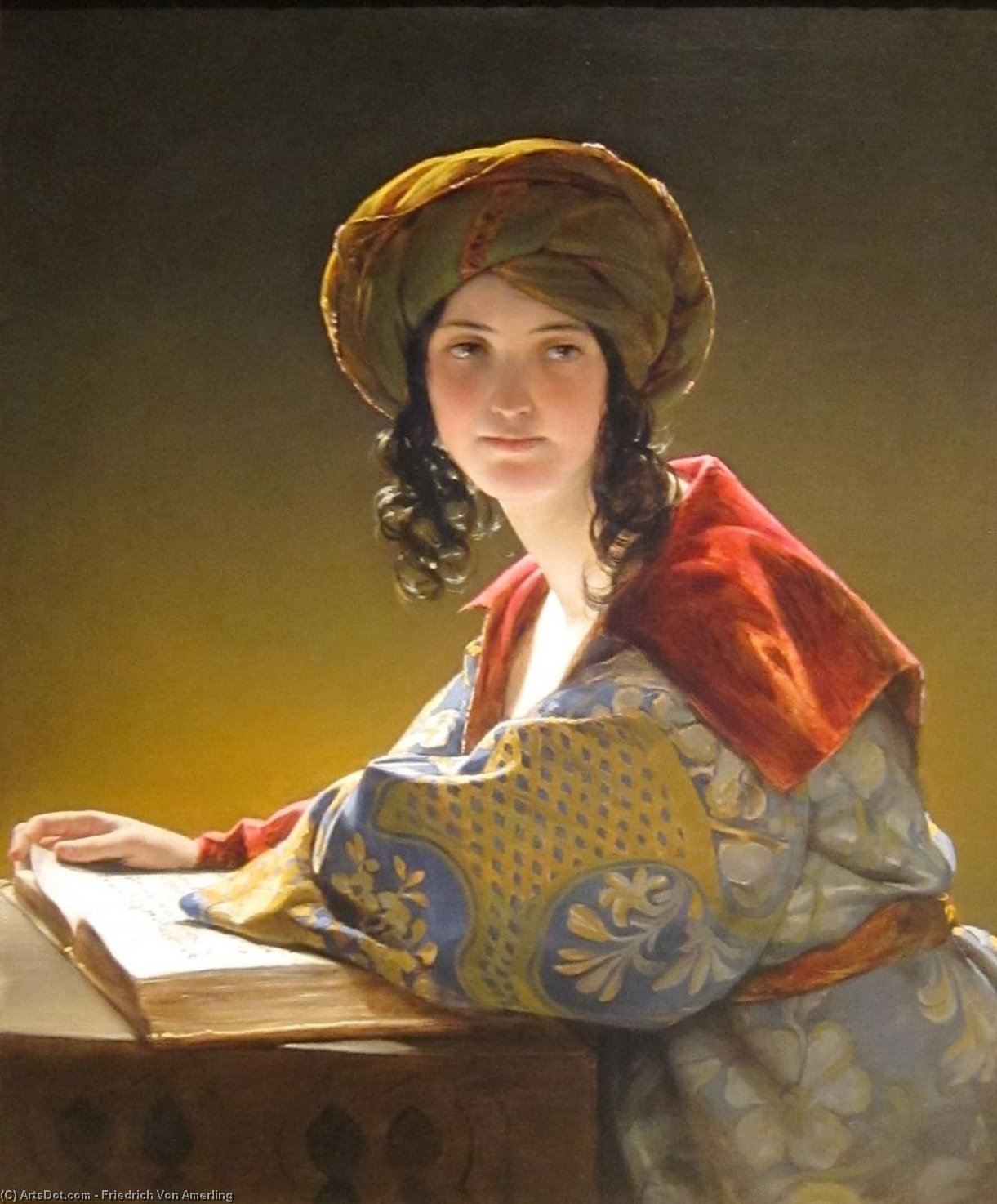 Order Oil Painting Replica The Young Eastern Woman, 1838 by Friedrich Ritter Von Amerling (1803-1887) | ArtsDot.com
