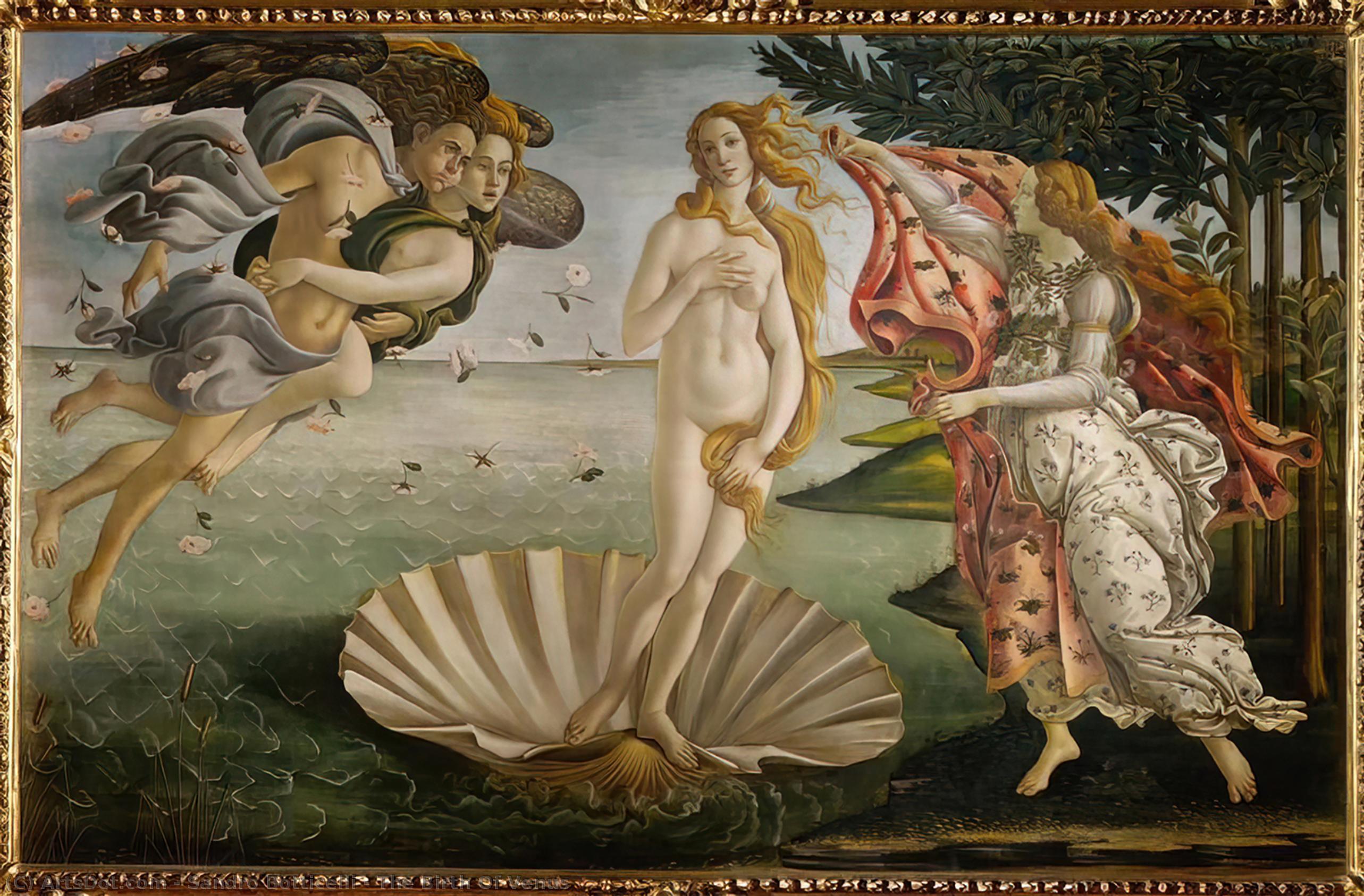 Bestellen Gemälde Reproduktionen Die Geburt der Venus, 1485 von Sandro Botticelli (1445-1510, Italy) | ArtsDot.com