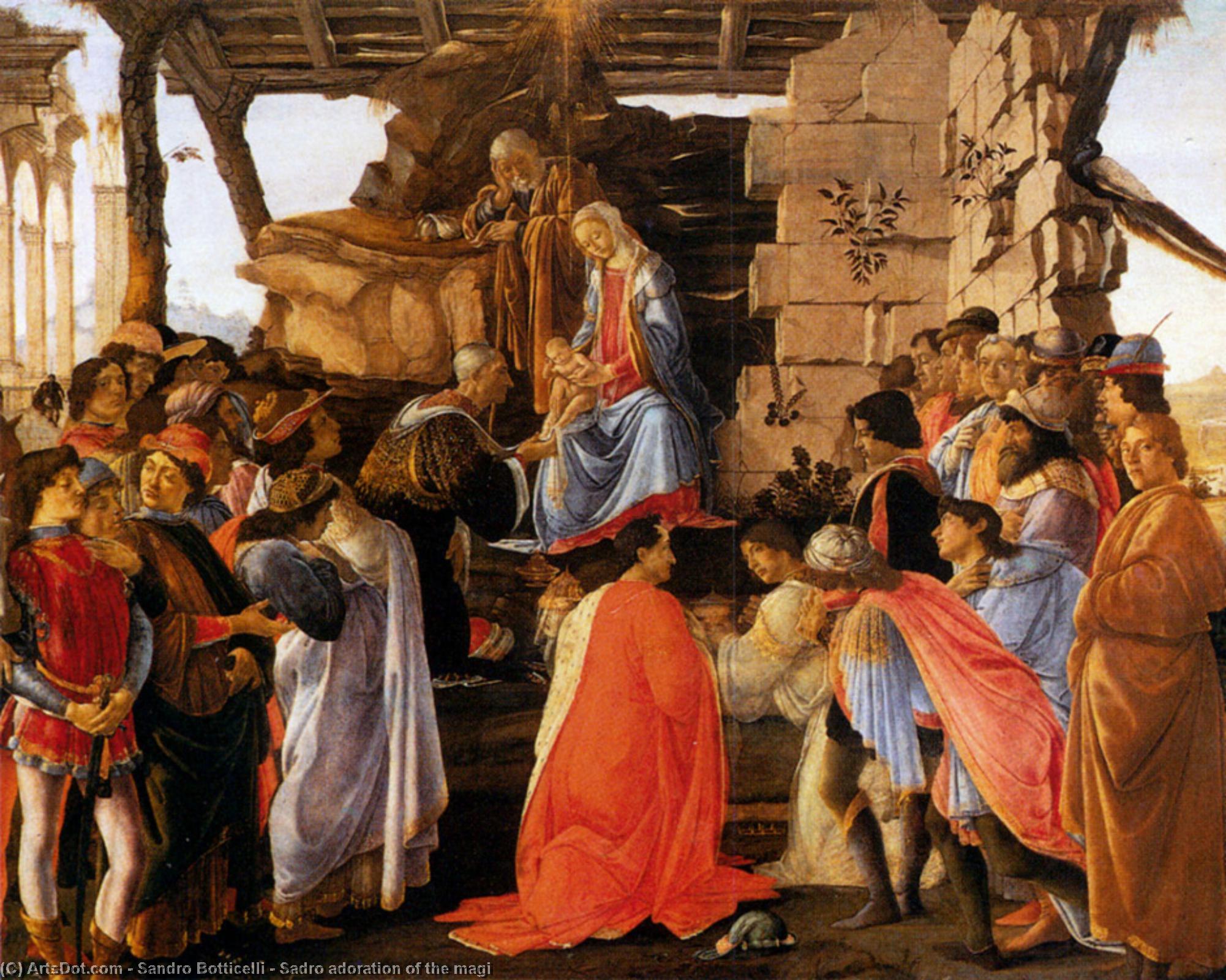 Ordinare Riproduzioni D'arte Sadro adorazione dei magi, 1470 di Sandro Botticelli (1445-1510, Italy) | ArtsDot.com