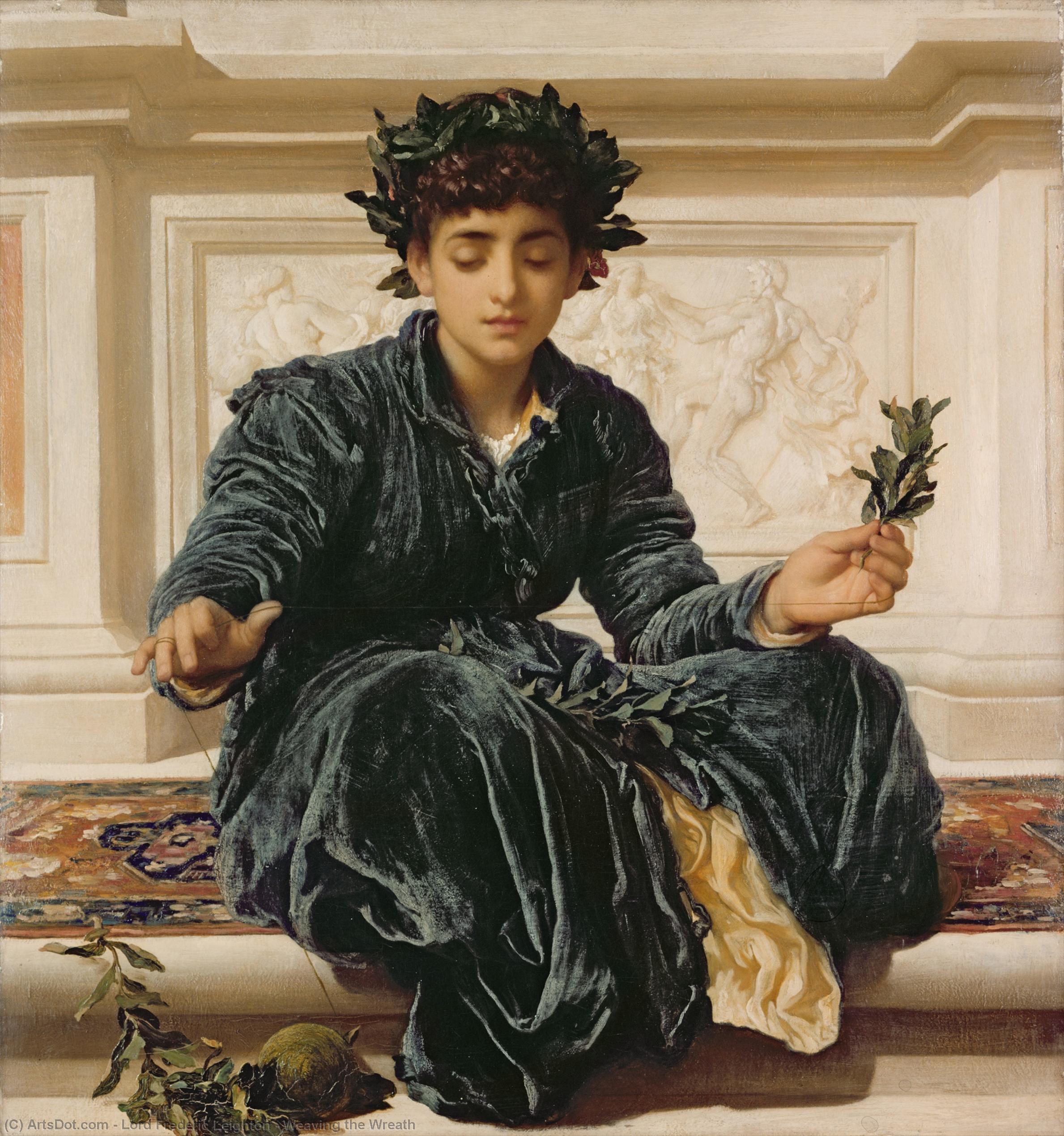 Buy Museum Art Reproductions Weaving the Wreath, 1872 by Lord Frederic Leighton | ArtsDot.com