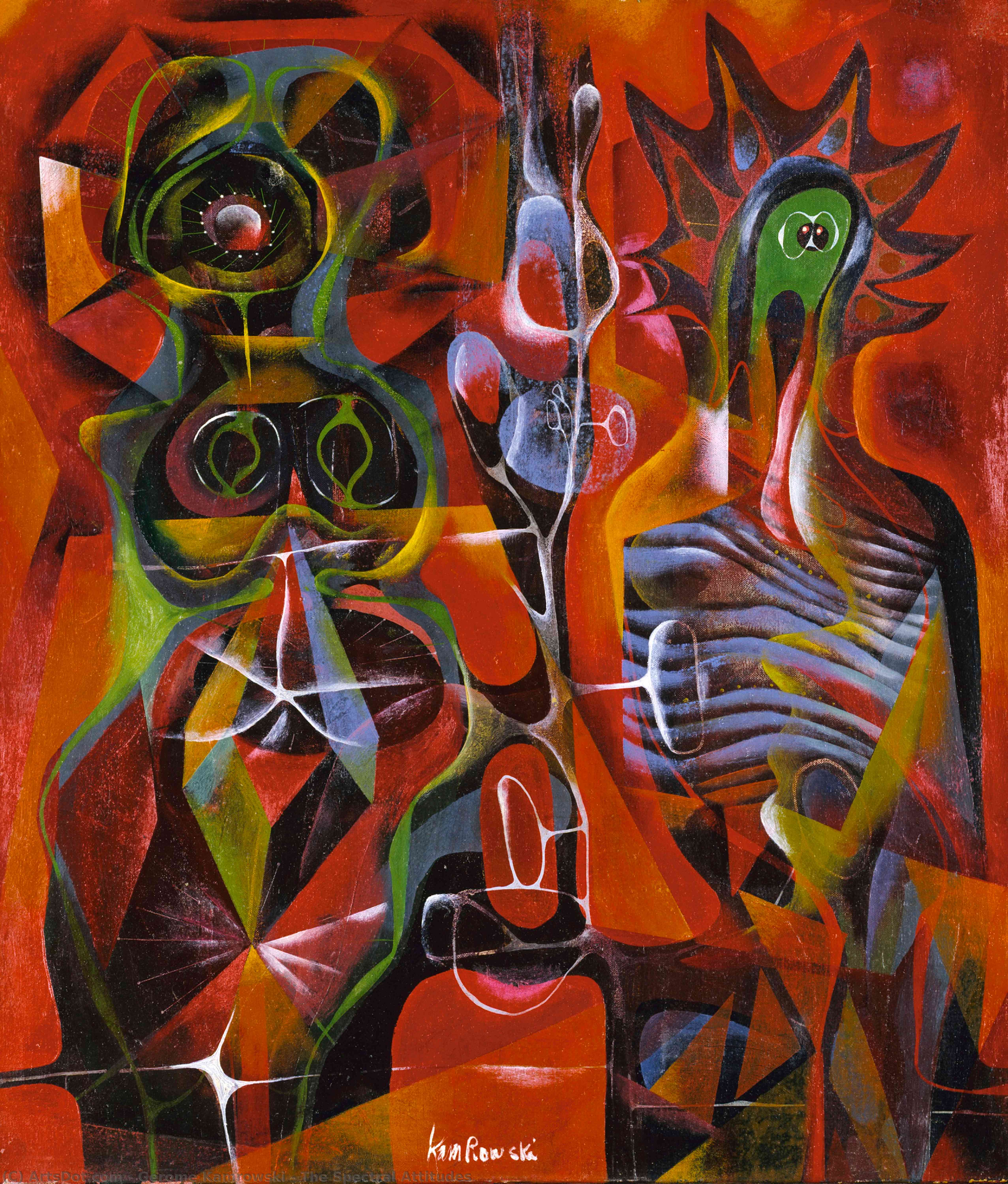 As Atitudes Espectro, 1941 por Gerome Kamrowski (1914-2004) Gerome Kamrowski | ArtsDot.com