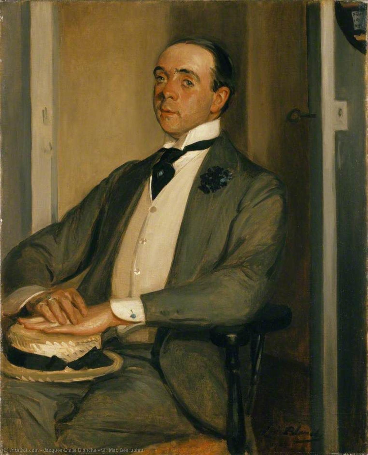 Buy Museum Art Reproductions Sir Max Beerbohm, 1903 by Jacques-Emile Blanche (1861-1942, France) | ArtsDot.com
