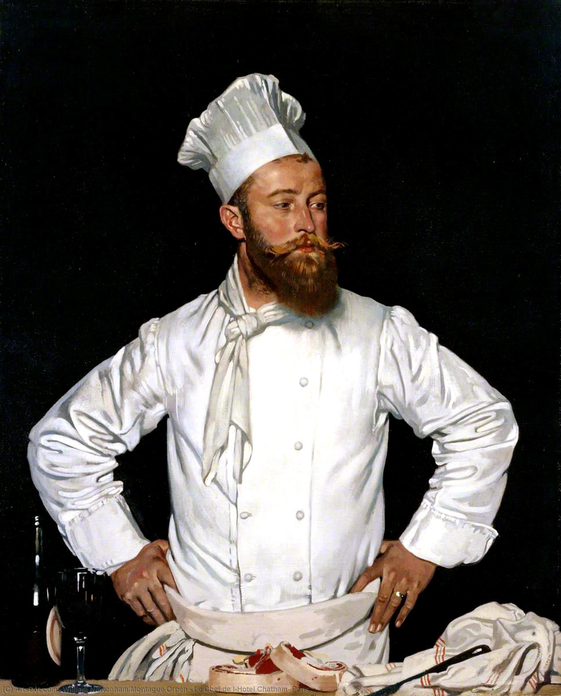 Получить Репродукции Изобразительного Искусства Le Chef de l`Hotel Chatham, Paris, 1921 по William Newenham Montague Orpen | ArtsDot.com