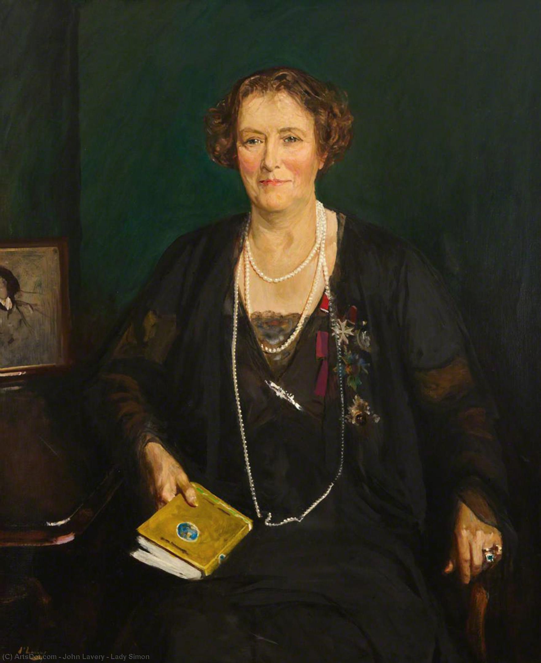 Buy Museum Art Reproductions Lady Simon, 1935 by John Lavery | ArtsDot.com
