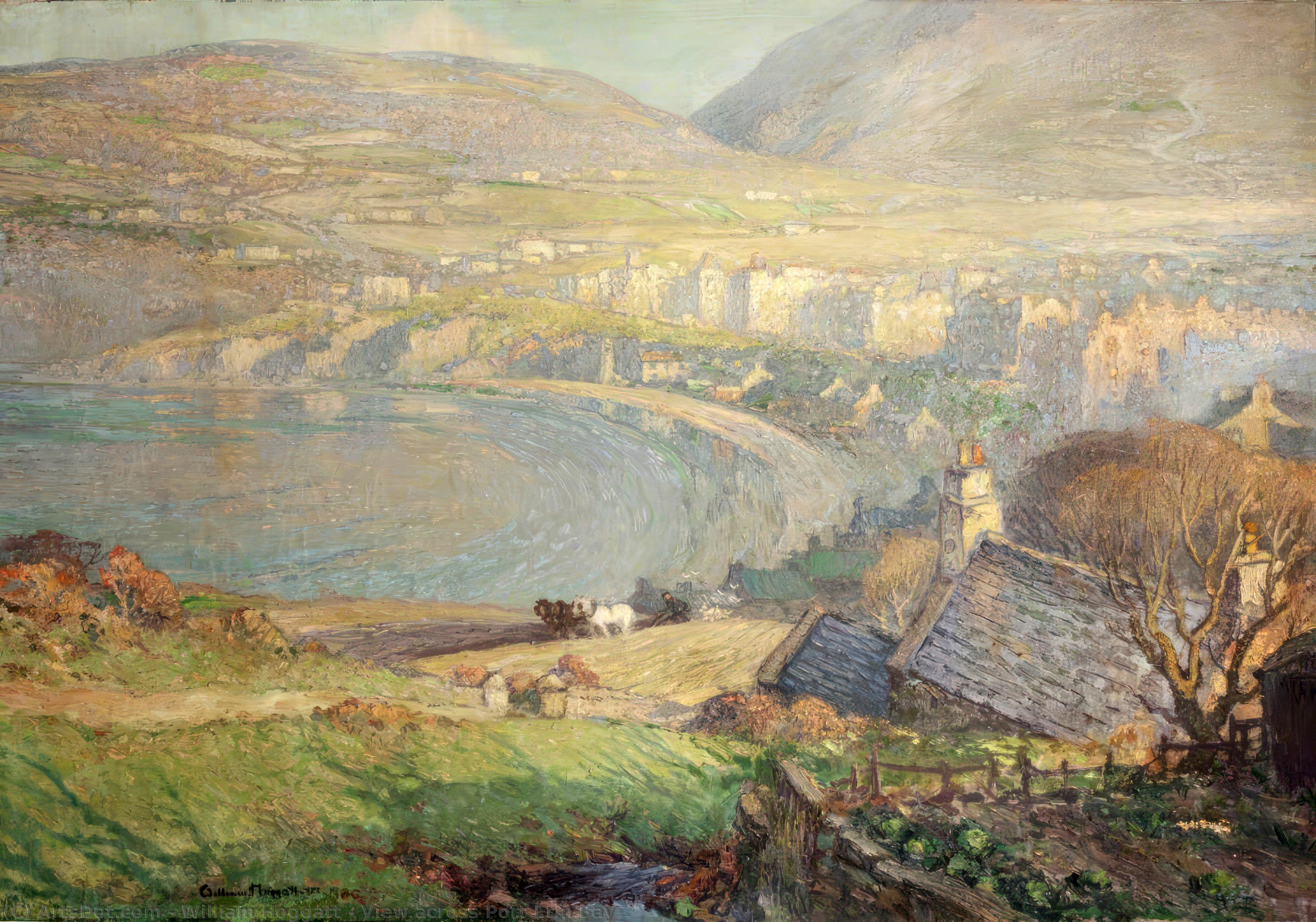 Order Artwork Replica View across Port Erin Bay, 1937 by William Hoggatt (Inspired By) (1879-1961) | ArtsDot.com
