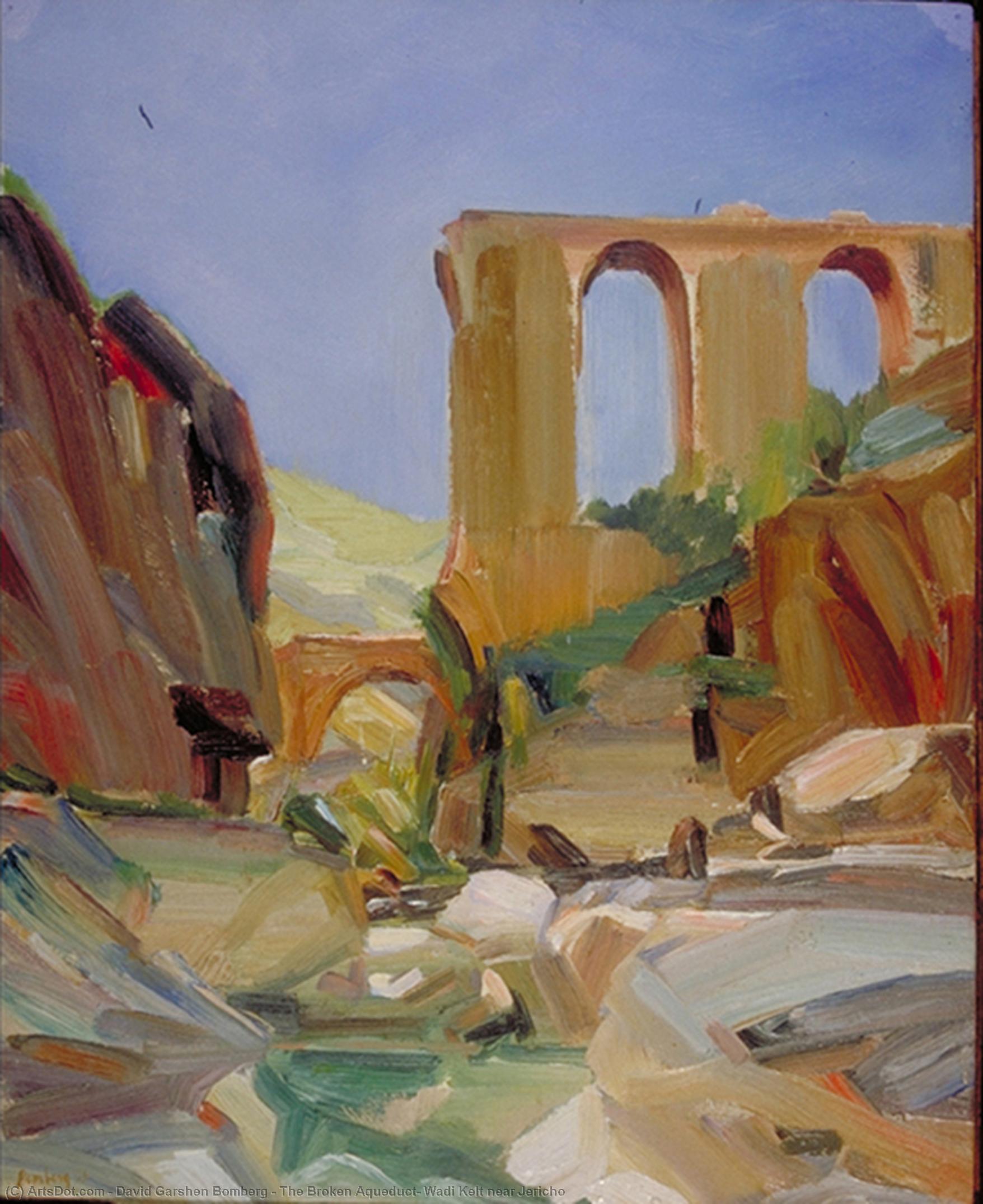 Buy Museum Art Reproductions The Broken Aqueduct, Wadi Kelt near Jericho, 1926 by David Garshen Bomberg (Inspired By) (1890-1957, United Kingdom) | ArtsDot.com