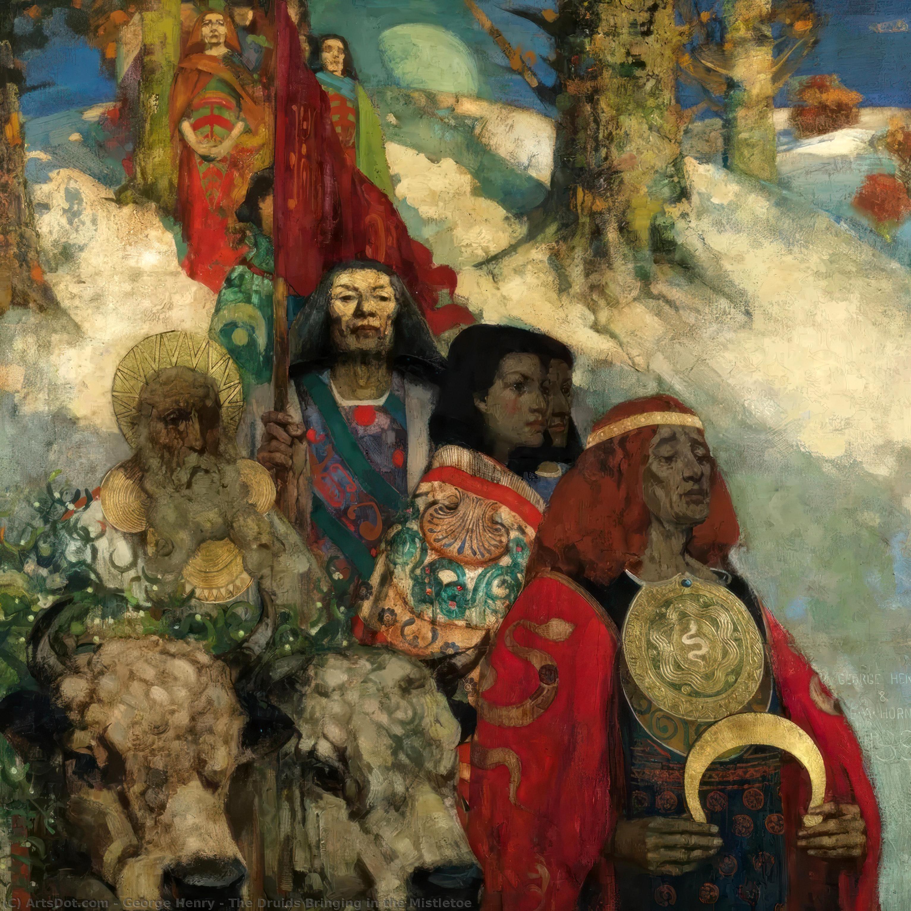 Compra Riproduzioni D'arte Del Museo I druidi che portano nel Mistletoe, 1890 di George Henry (1828-1895) | ArtsDot.com